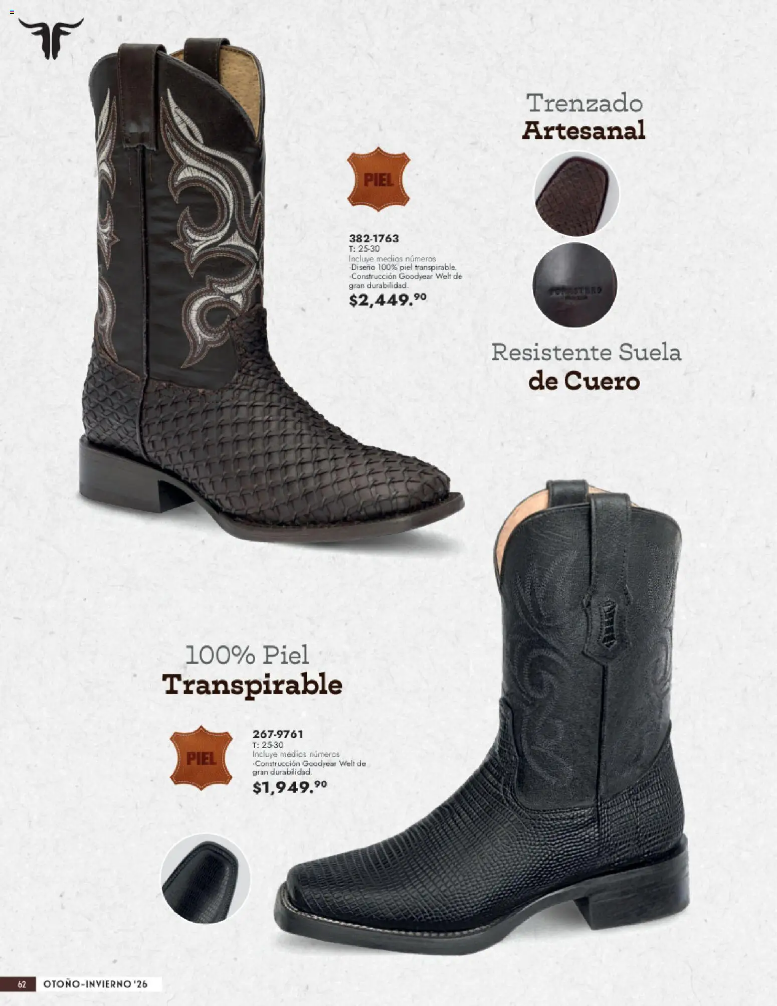 Nuevas ofertas de Andrea válidas en toda la República Mexicana desde el 23/08/2026. ¡Encuentra las mejores ofertas en Andrea catálogo Calzado Caballero! | Página: 62