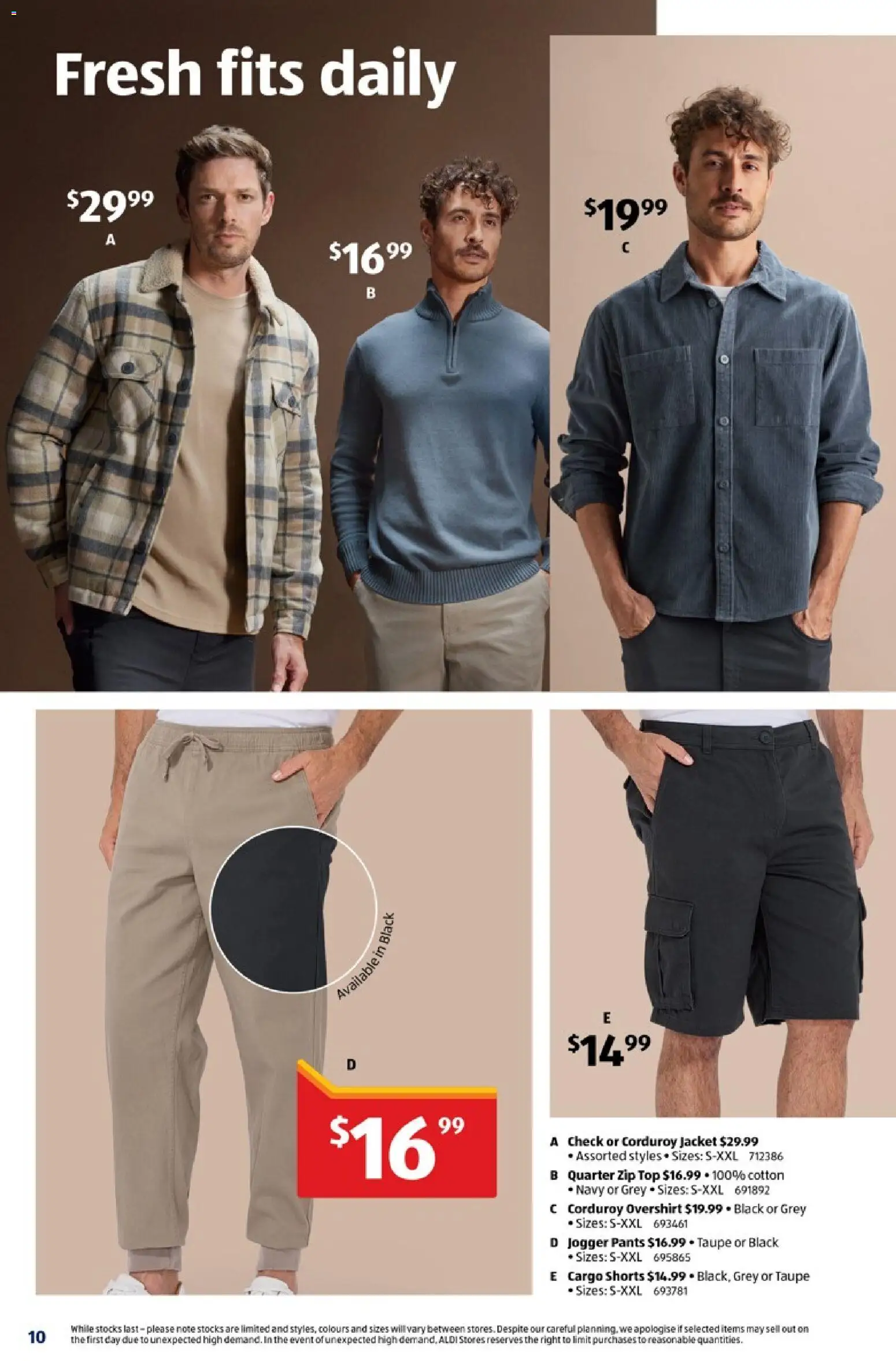 Aldi catalogue - valid from 08.04.2026 | Page: 10 | Products: Jacket, Pants, Shorts