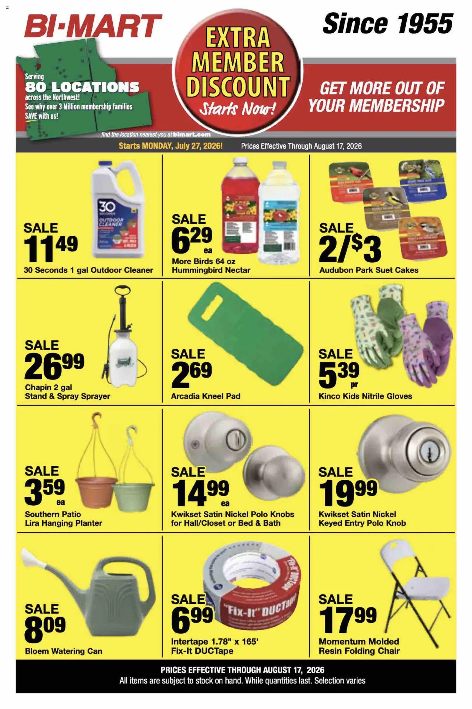 Bi-Mart Extra Member Discount - valid from 07/27/2026 | Page: 14 | Products: Bed, Chair, Bath, Gloves