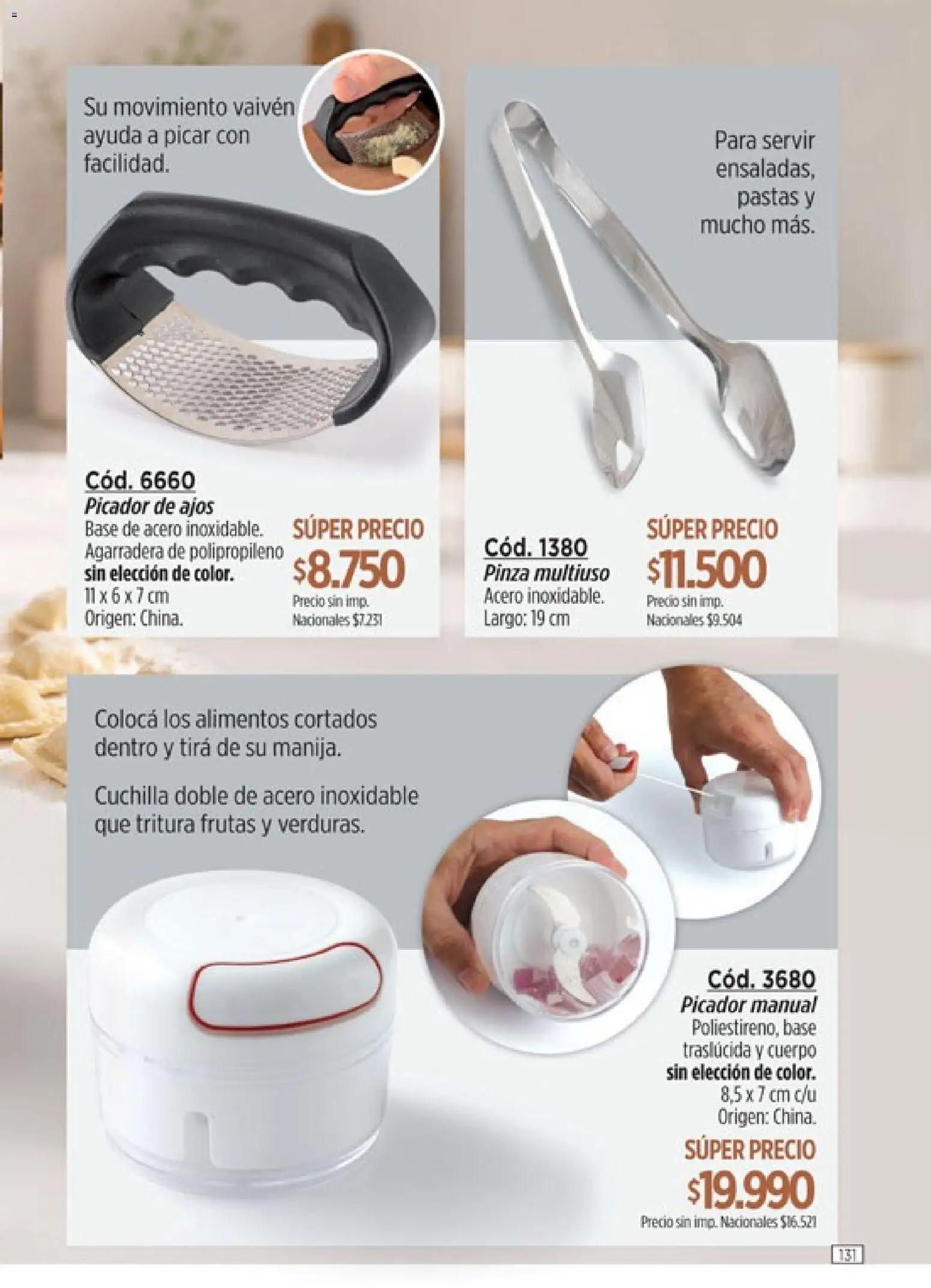 Catálogo Amodil Campaña 14 │ válido desde el 07/08/2026 | Página: 131 | Productos: Pinza, Alimentos