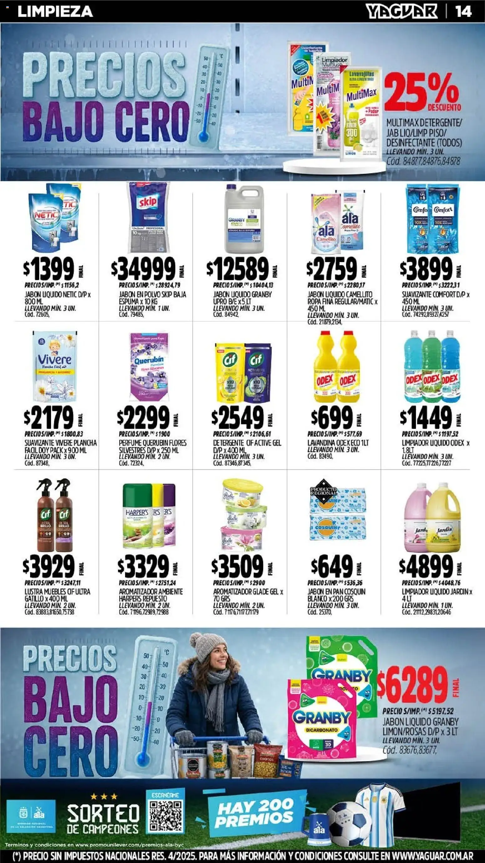 Yaguar - Oferta Semanal Santa Fé │ válido desde el 20/07/2026 | Página: 14 | Productos: Aromatizador, Jabón líquido, Jabón en polvo, Ropa