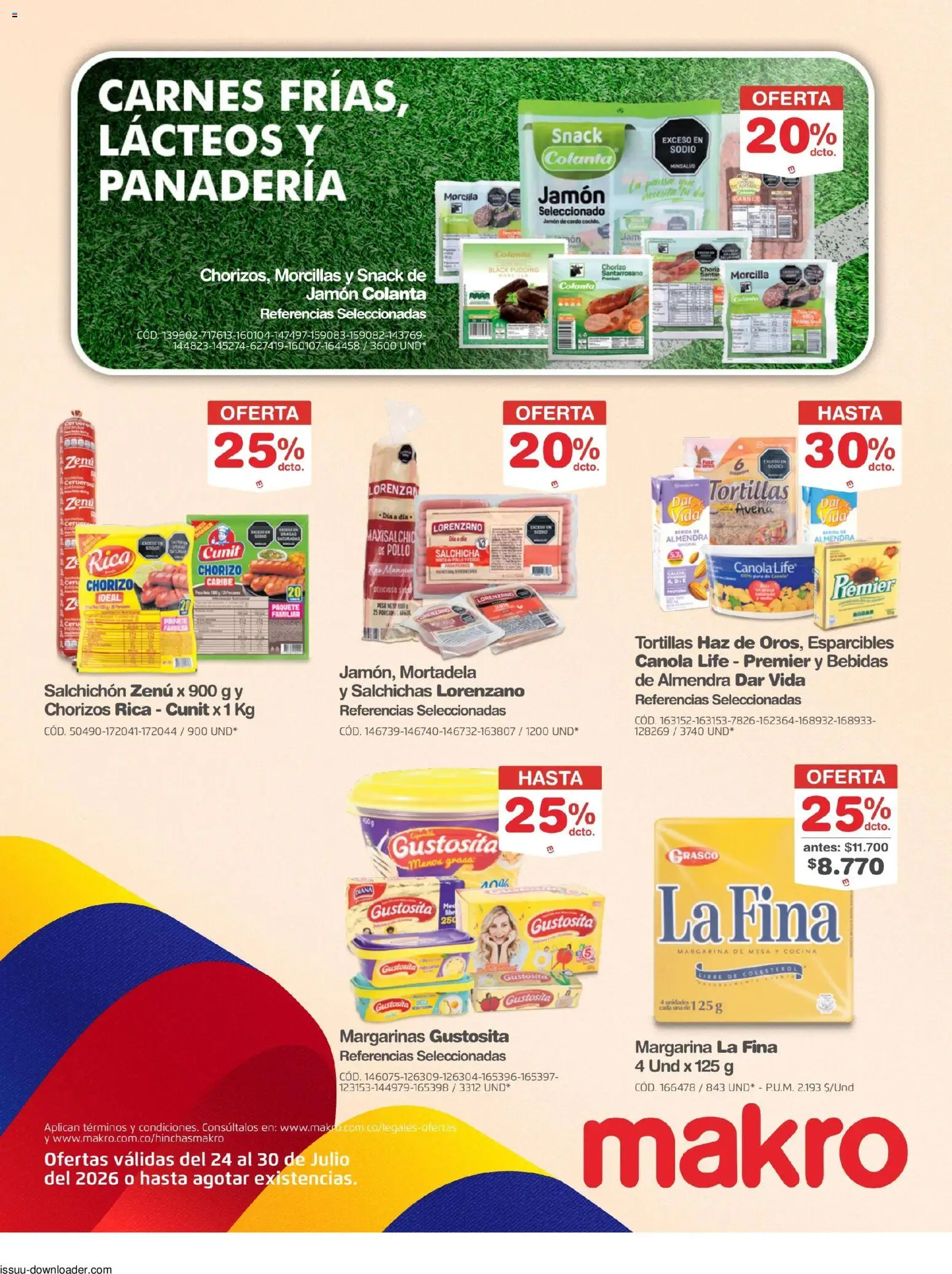 Makro revista - valida desde el 24/07/2026 | Página: 5 | Productos: Salchicha, Panadería, Mesa, Morcilla