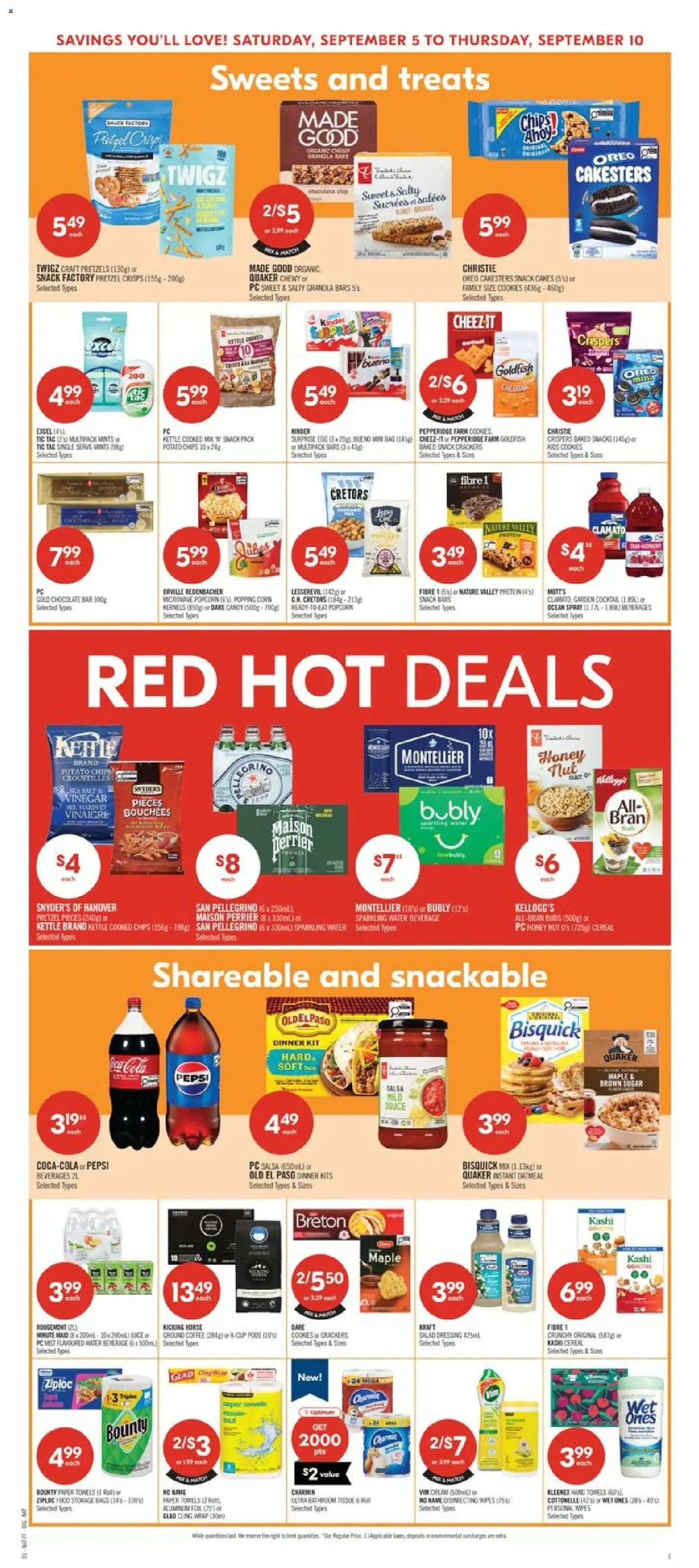 Shoppers flyer valid from Sep 5, 2026 | Page: 6 | Products: Salad, PC, Sugar, Honey