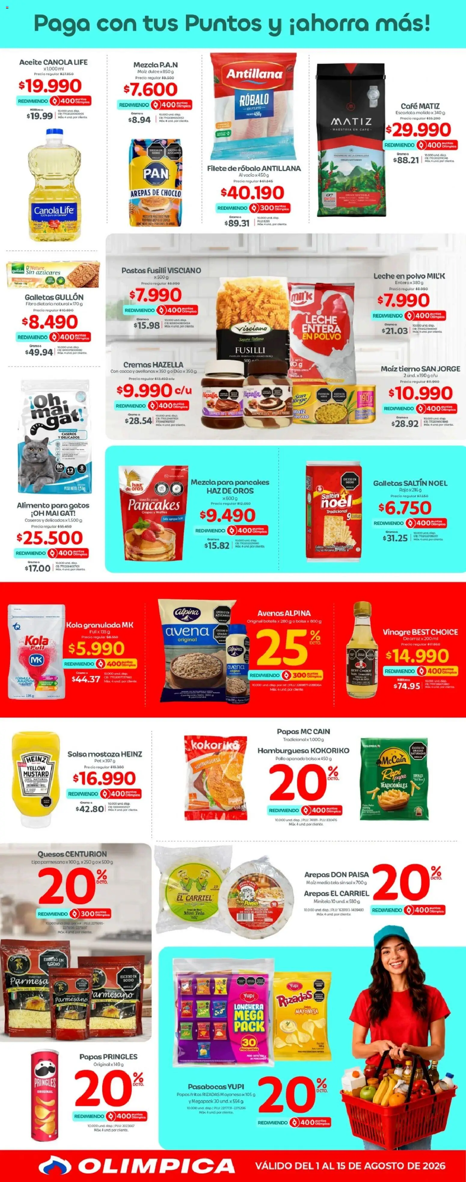 Olímpica revista - valida desde el 01/08/2026 | Página: 2 | Productos: Sal, Botella, Polvo, Aceite