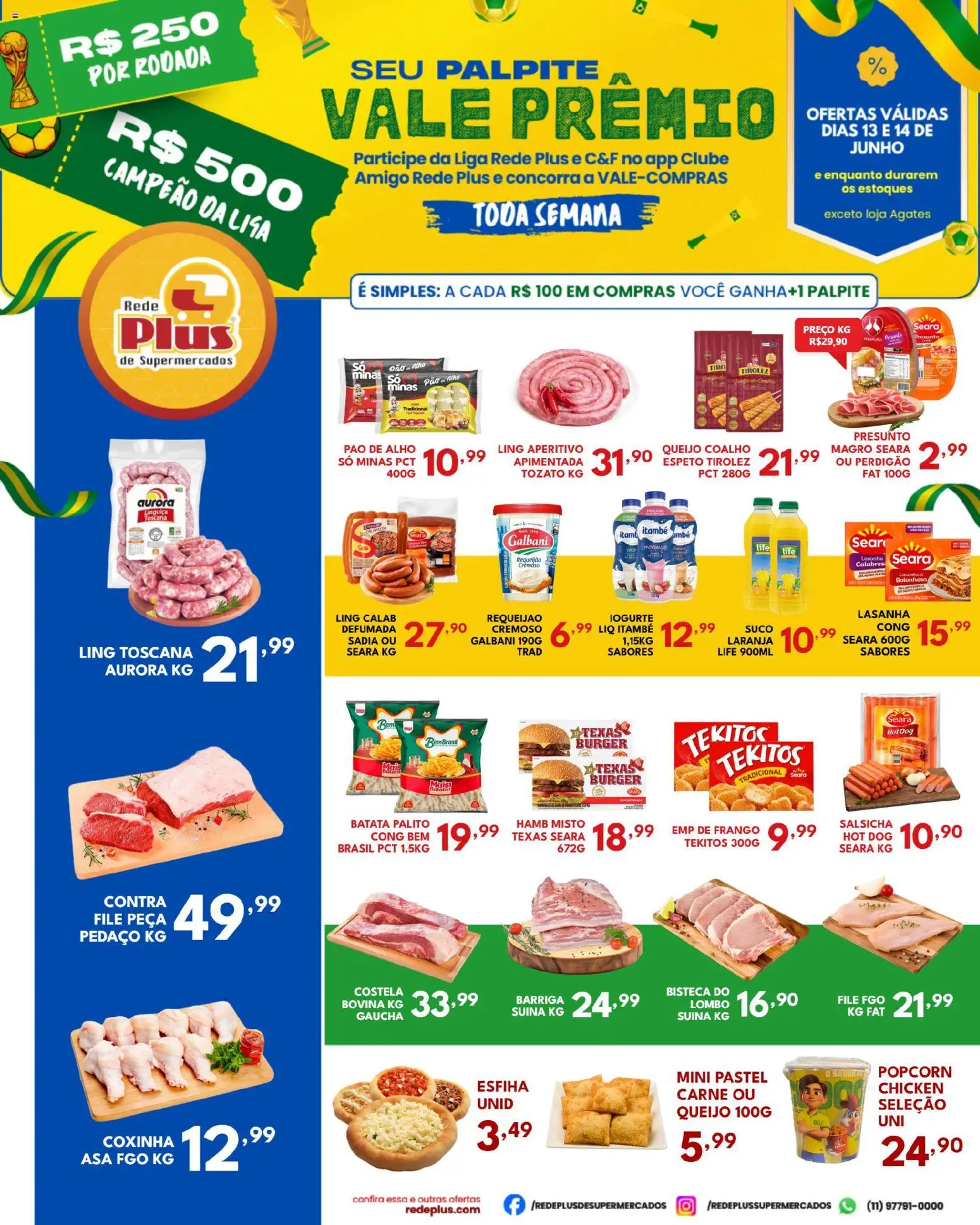 Rede Plus Supermercados Folheto - válido de 12.06.2026 | Página: 2 | Produtos: Alho, Pao de alho, Queijo, Carne