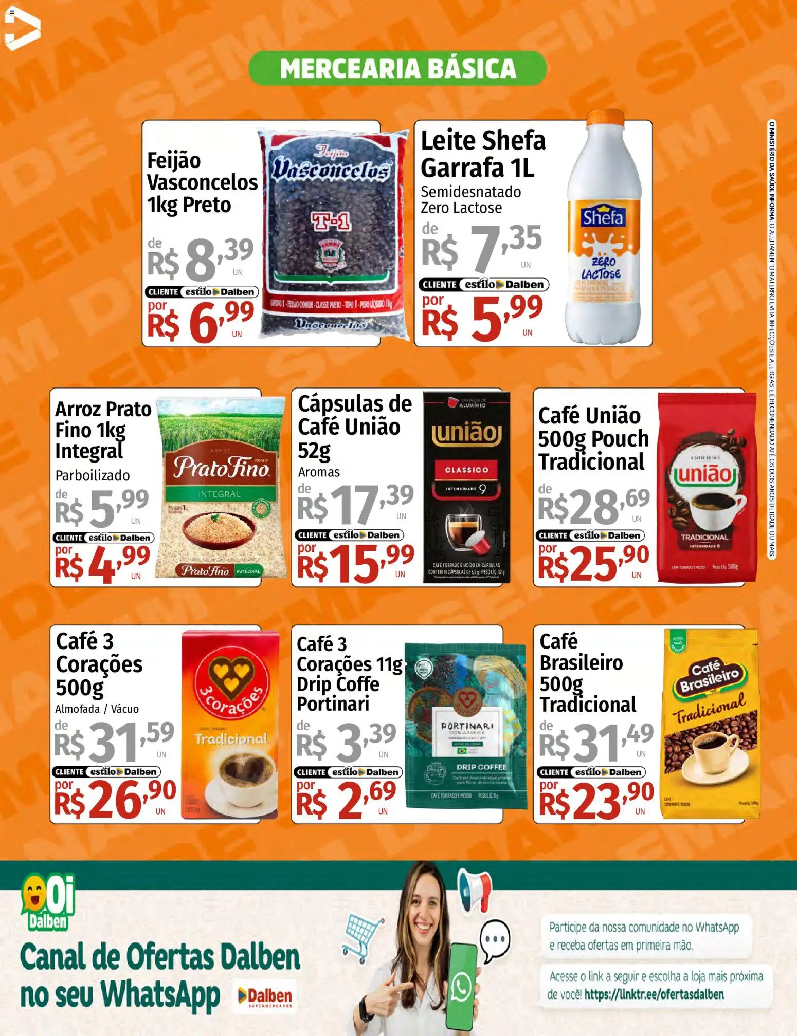 Supermercado Dalben Folheto - válido de 14/08/2026 | Página: 5 | Produtos: Cápsulas, Feijão, Almofada, Arroz parboilizado