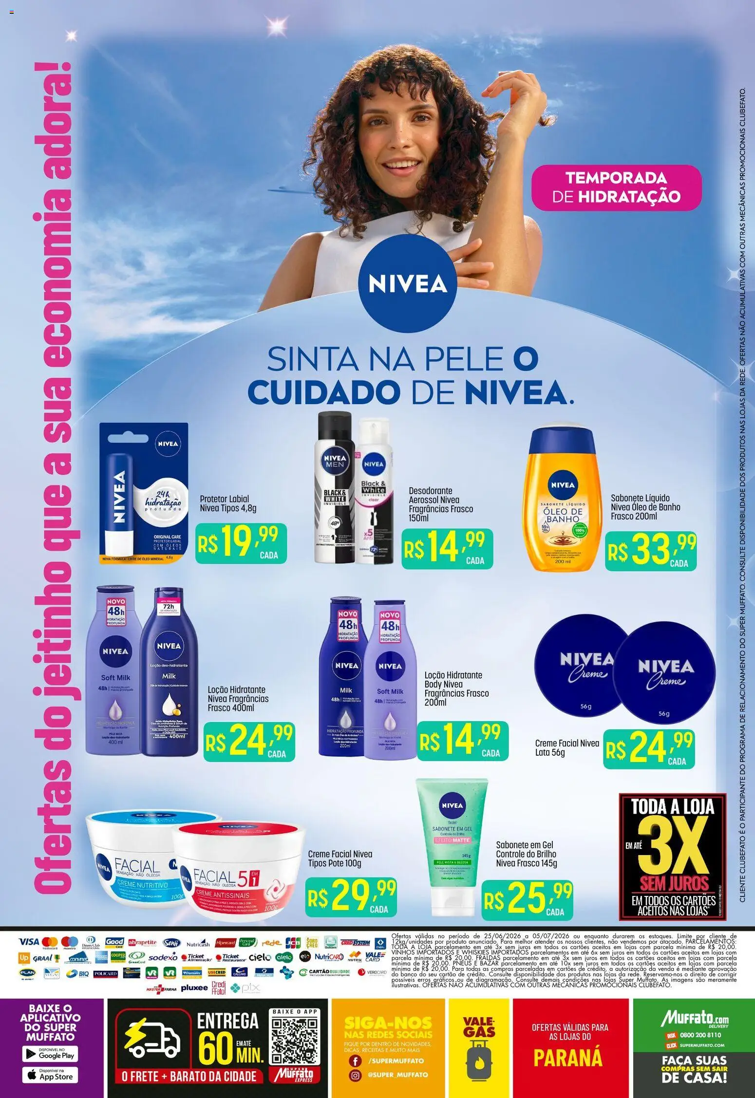 Super Muffato Folheto - válido de 25/06/2026 | Página: 2 | Produtos: Faca, Óleo, Creme, Fraldas