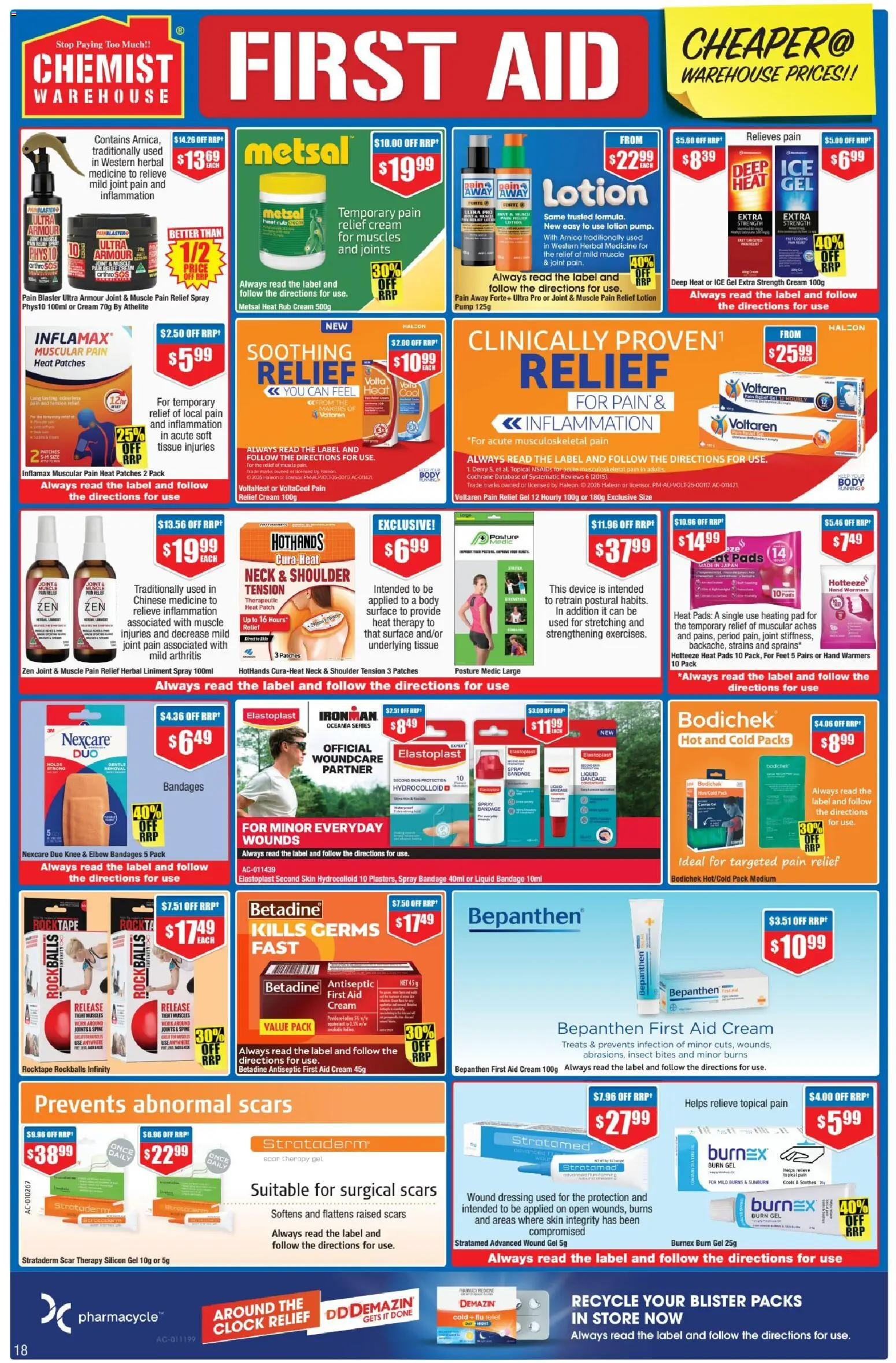 Chemist Warehouse catalogue - valid from 20/08/2026 | Page: 18 | Products: Bandage, Cream, Ice, Clock