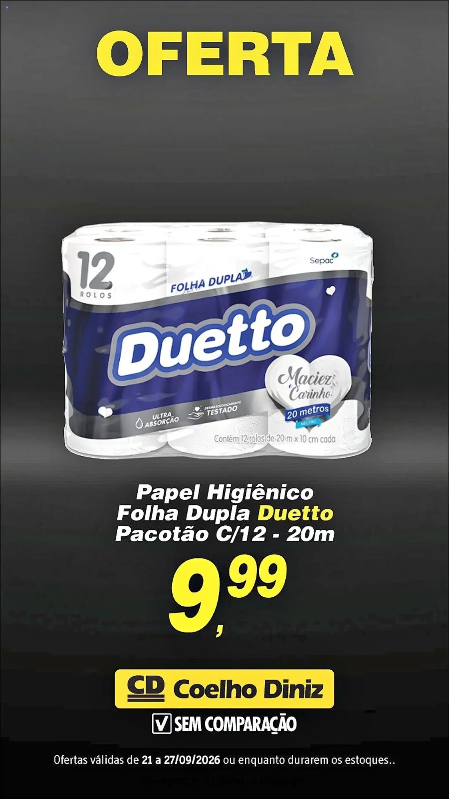 Coelho Diniz Folheto - válido de 21/09/2026 | Página: 3 | Produtos: Coelho, Papel higiênico