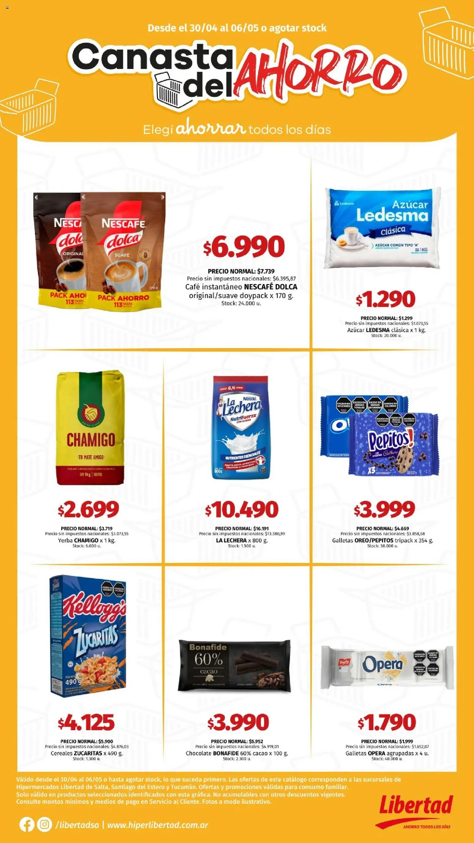 Hipermercado Libertad catálogo │ válido desde el 30.04.2026 | Página: 5 | Productos: Yerba, Chocolate, Cereales, Galletas
