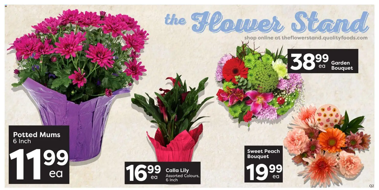 Quality Foods flyer valid from Aug 6, 2026 | Page: 4 | Products: Flower stand