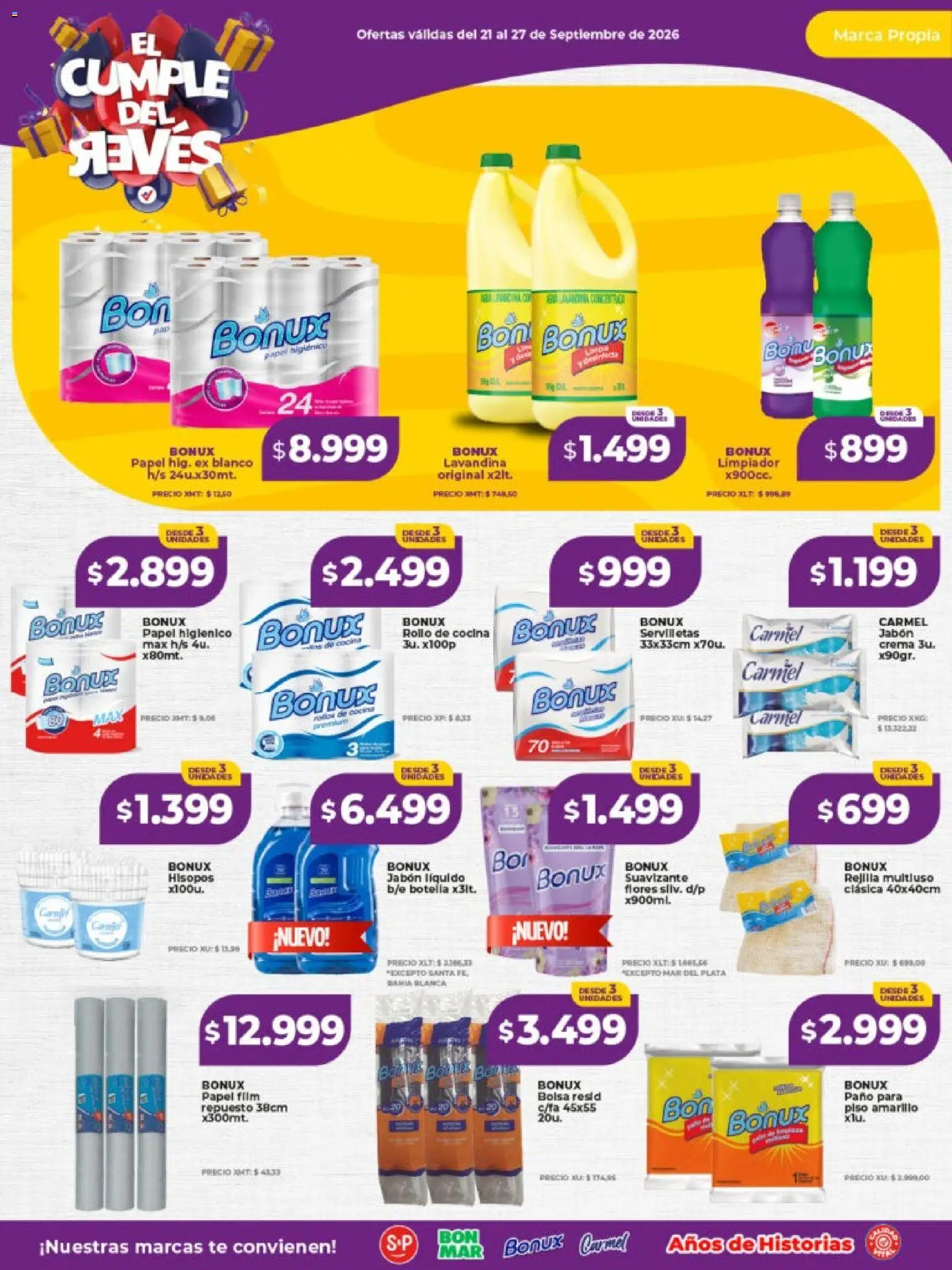 Vital - Especial nuestras marcas │ válido desde el 21/09/2026 | Página: 3 | Productos: Botella, Servilletas, Suavizante, Crema