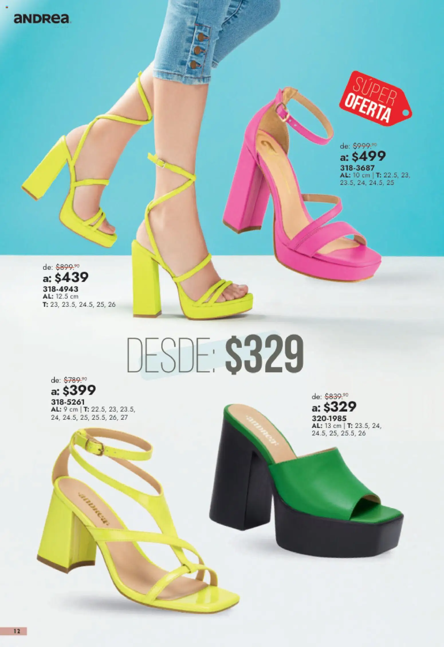 Nuevas ofertas de Andrea válidas en toda la República Mexicana desde el 26/07/2026. ¡Encuentra las mejores ofertas en Andrea catálogo Outlet! | Página: 12