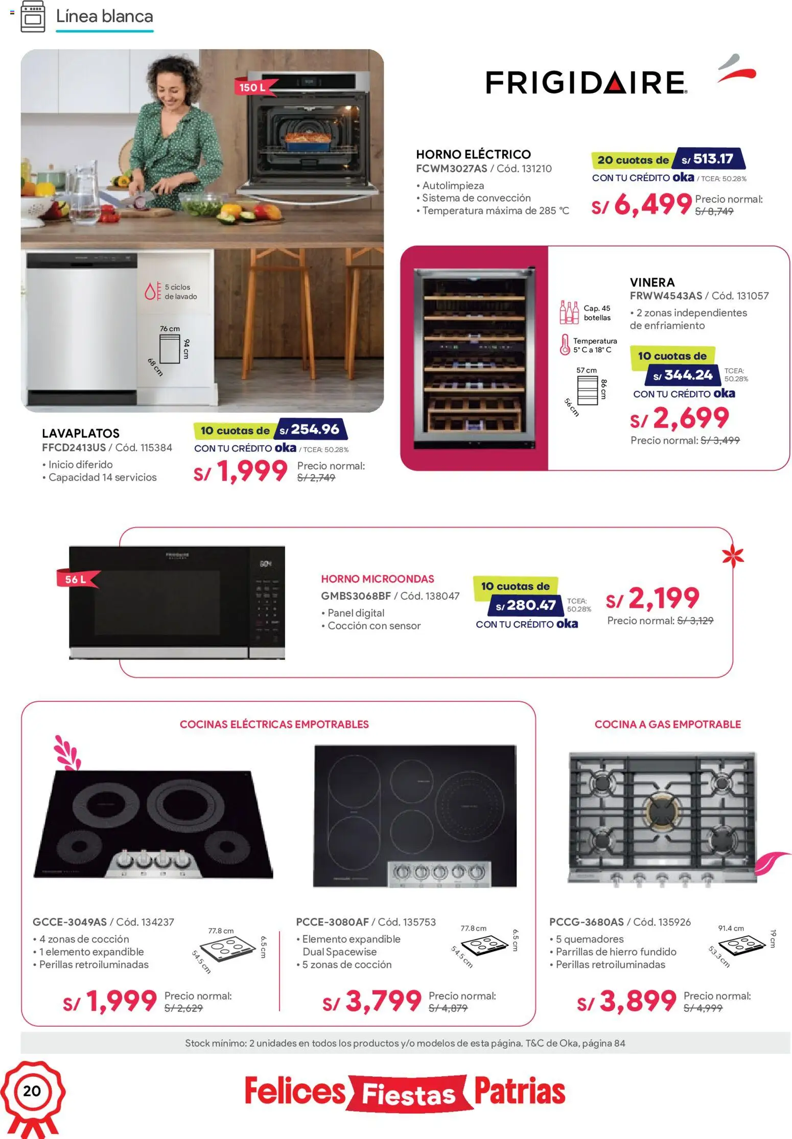 Catálogo Hiraoka válido desde 11/07/2026 | Página: 20 | Productos: Horno, Horno microondas, Cocina