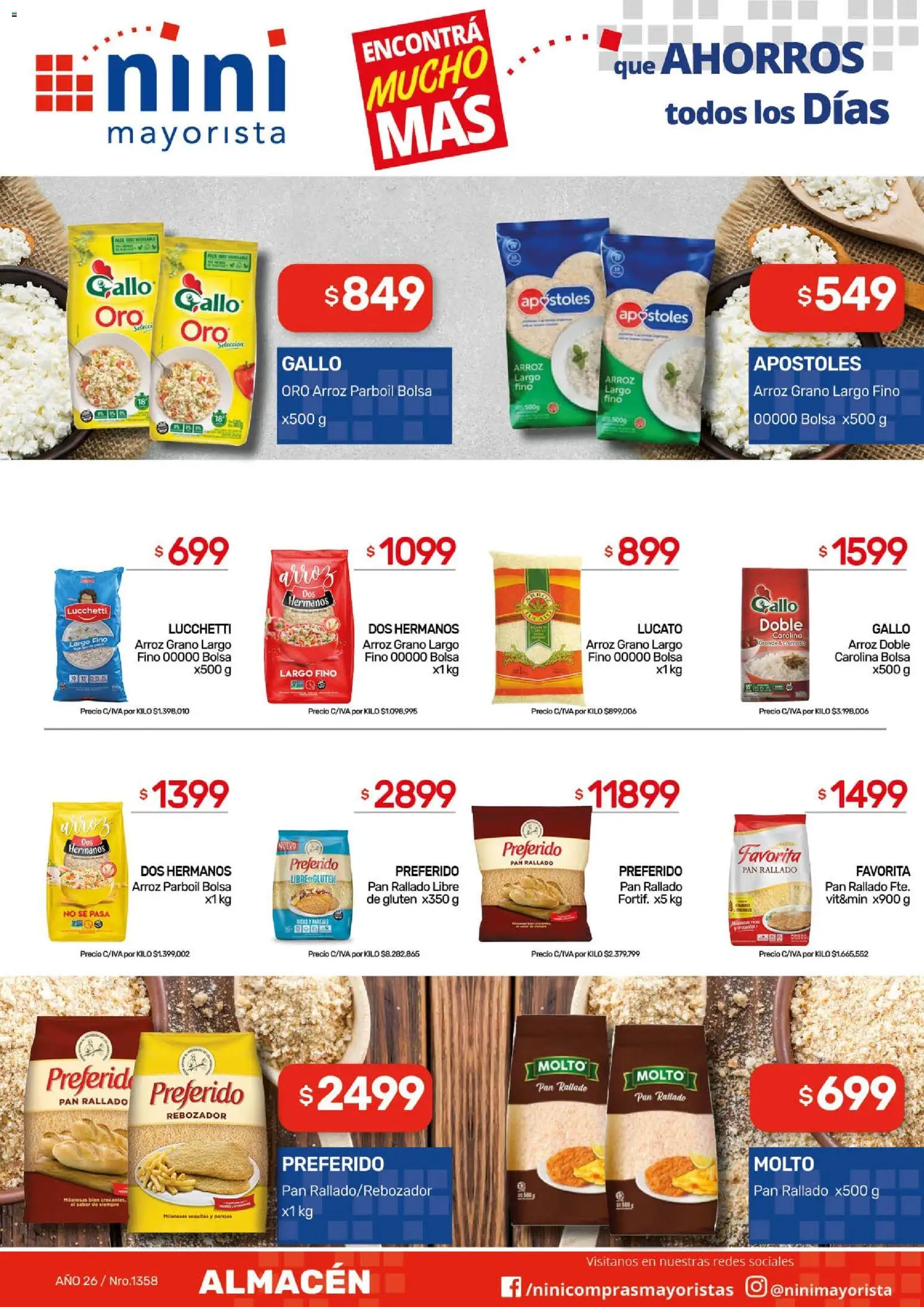 NINI Mayorista ofertas │ válido desde el 04.05.2026 | Página: 24 | Productos: Bolsa, Pan, Arroz, Pan rallado