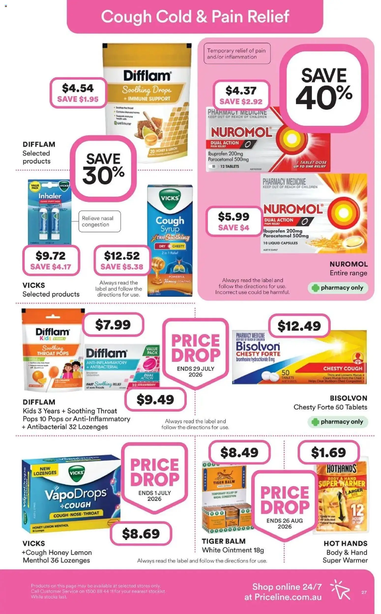 Priceline Pharmacy catalogue - valid from 17.06.2026 | Page: 27 | Products: Honey, Lemon, Tablet, Pain relief