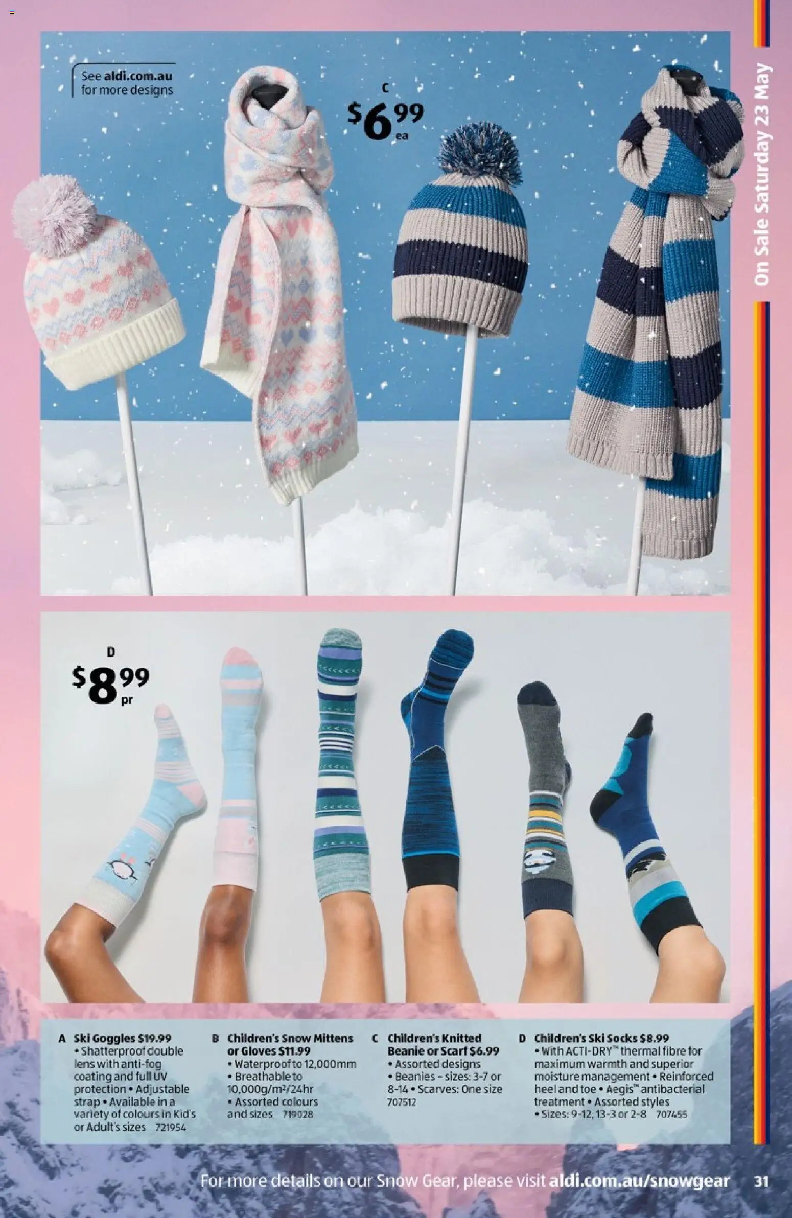 Aldi catalogue - valid from 20.05.2026 | Page: 31 | Products: Mittens, Socks, Scarf, Gloves