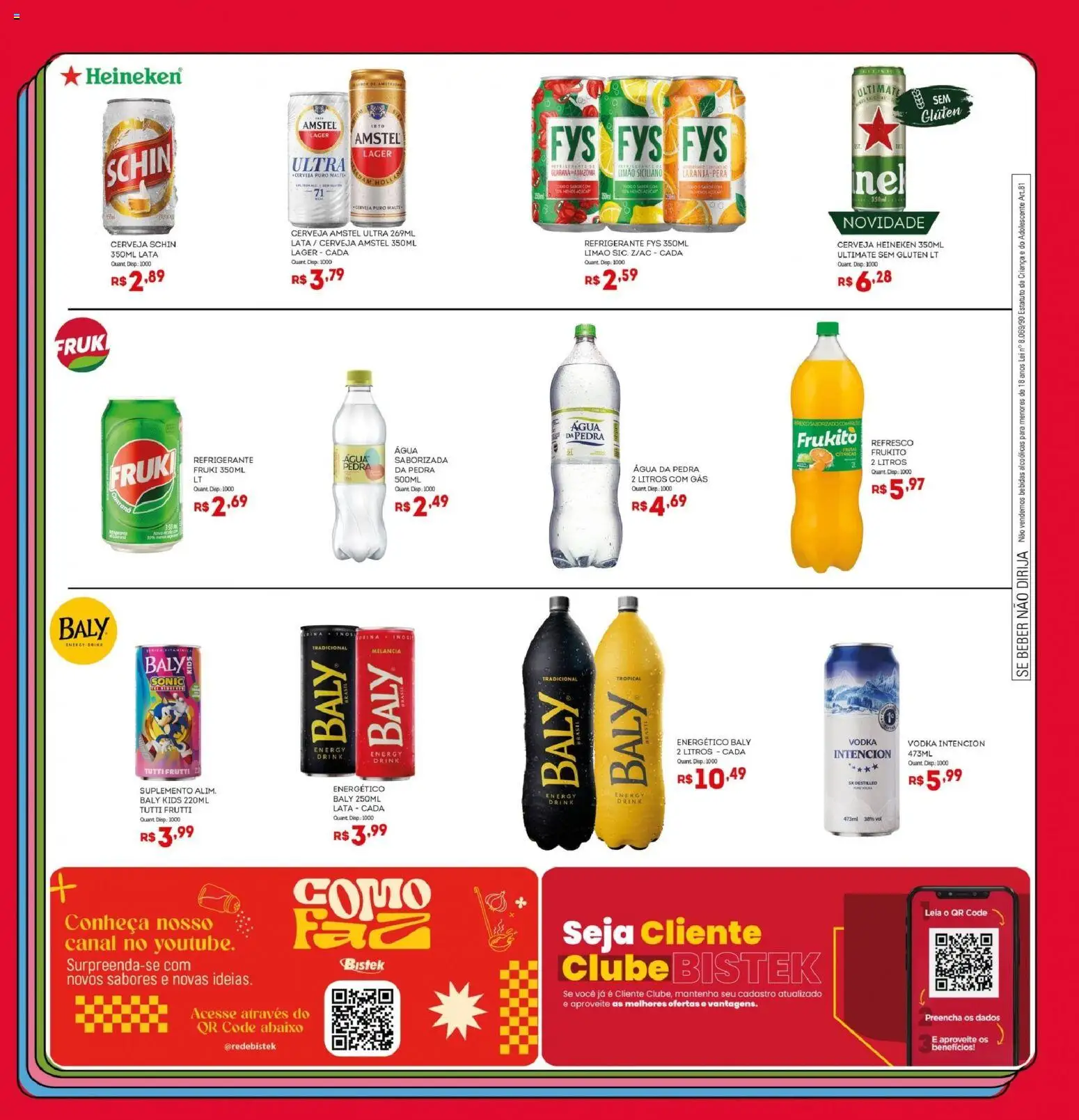 Bistek Supermercados Folheto - válido de 23/09/2026 | Página: 11 | Produtos: Limão siciliano, Bebidas, Vodka, Refrigerante