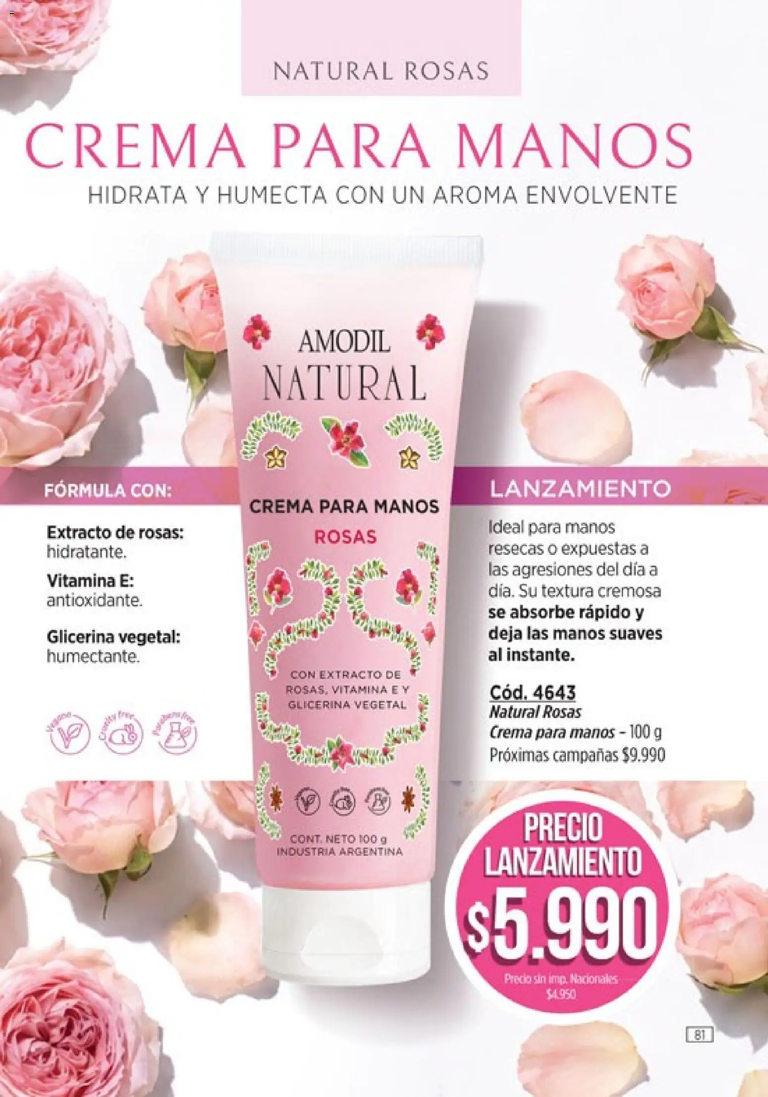 Catálogo Amodil Campaña 15 │ válido desde el 26/08/2026 | Página: 81 | Productos: Crema para manos, Crema