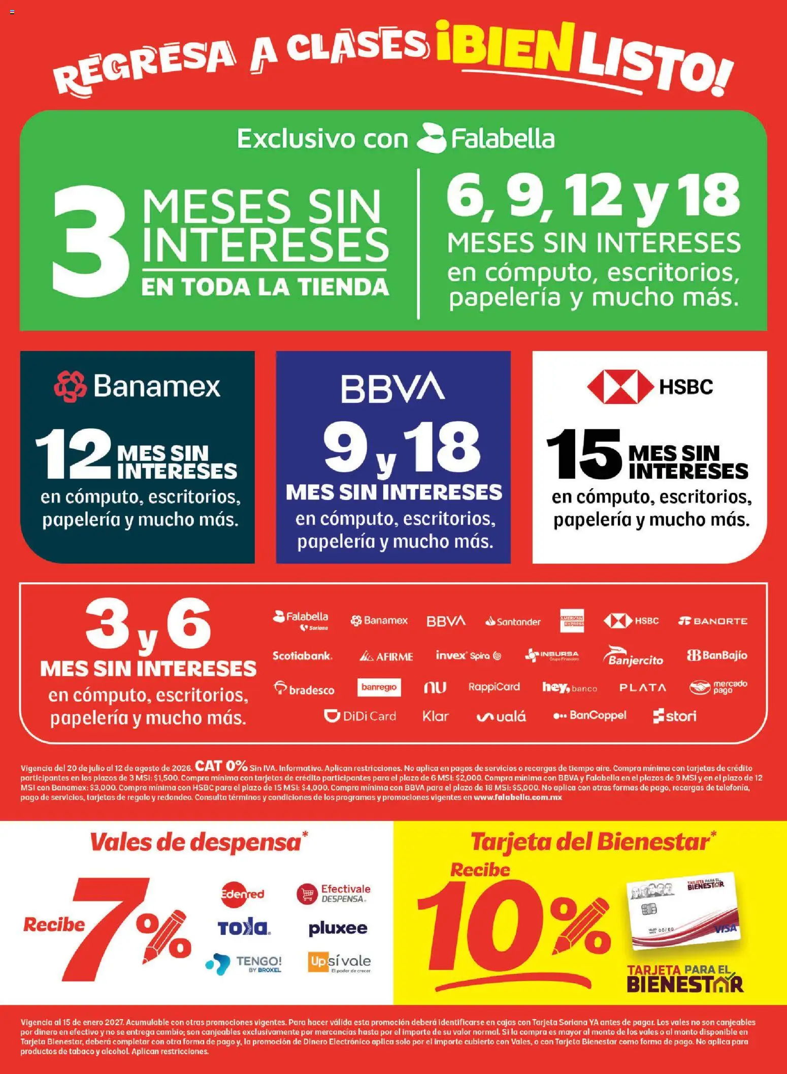 Nuevas ofertas de Soriana válidas en toda la República Mexicana desde el 20/07/2026. ¡Encuentra las mejores ofertas en Soriana Regresa a clases ¡Bien listo! Híper Nacional! | Página: 5 | Productos: Banco