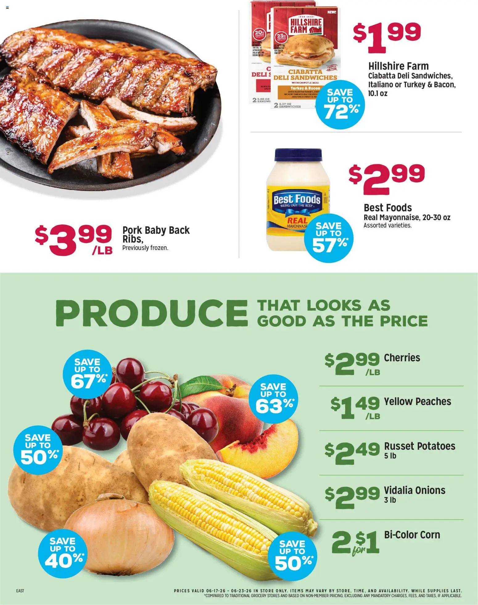Grocery Outlet Weekly Ad - OH - valid from 17.06.2026 | Page: 2 | Products: Cherries, Peaches, Mayonnaise, Oven