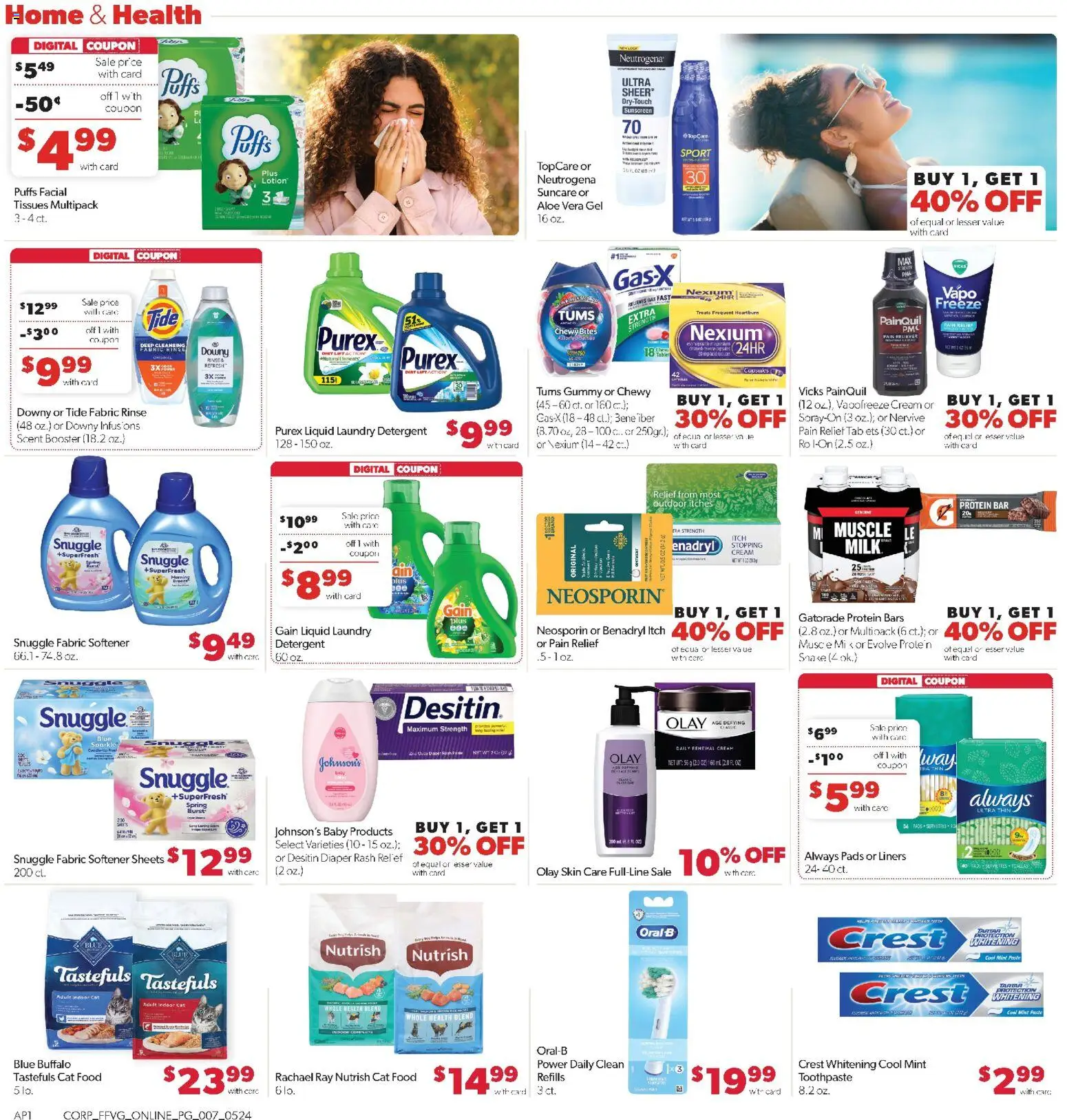 Family Fare Weekly Ad - valid from 24.05.2026 | Page: 11 | Products: Cat Food, Milk, Pads, Cream