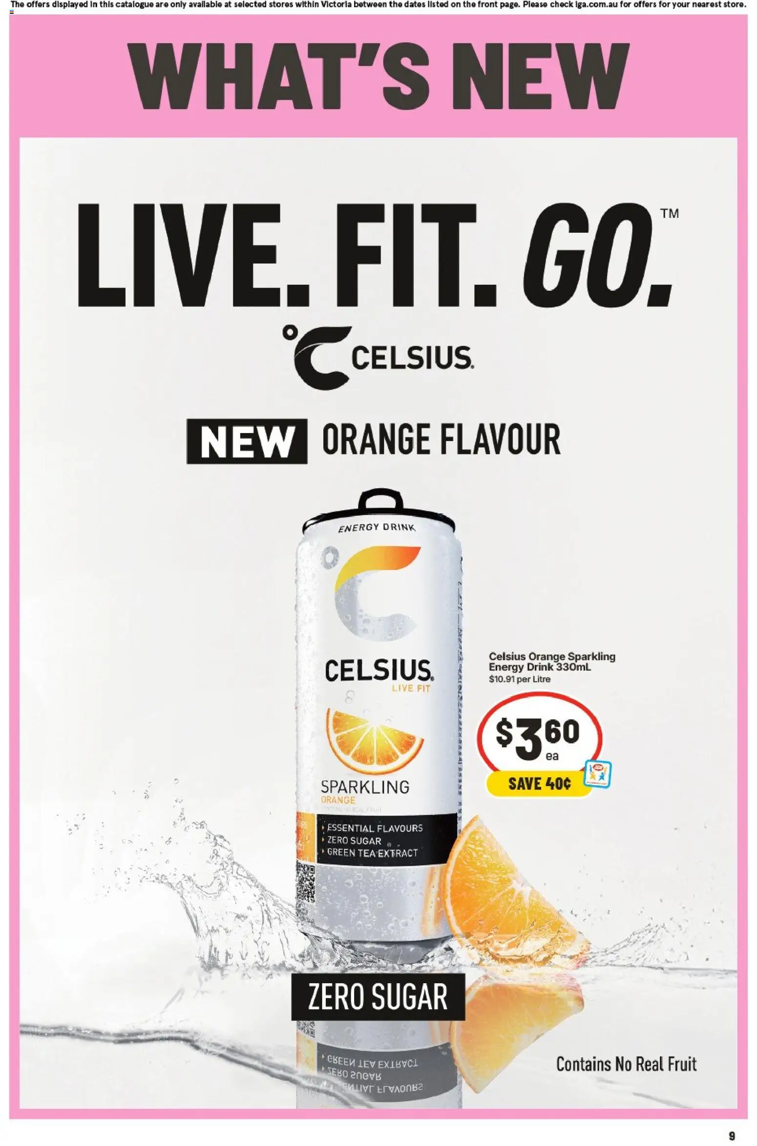 IGA catalogue - valid from 12/08/2026 | Page: 9 | Products: Energy drink, Tea, Green tea, Fruit