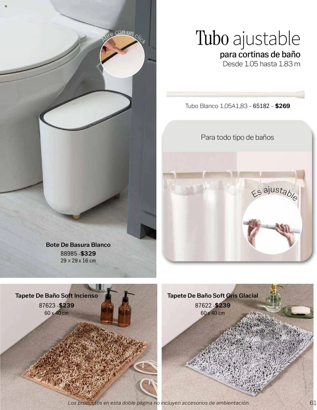 Nuevas ofertas de Vianney válidas en toda la República Mexicana desde el 05/09/2025. ¡Encuentra las mejores ofertas en Vianney - Catálogo - Biasi! | Página: 63 | Productos: Cortinas, Baño, Tapete, Bote de basura