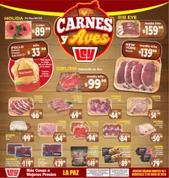 Vista previa de Casa Ley folleto Carnes y Aves La Paz, nuevo folleto de la tienda, válido en México a partir del 16.06.2026