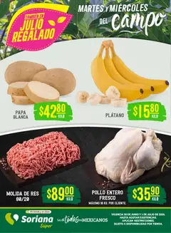 Vista previa de Soriana Martes y Miércoles del Campo Súper: BCS, Son y Sin, nuevo folleto de la tienda, válido en México a partir del 30/06/2026