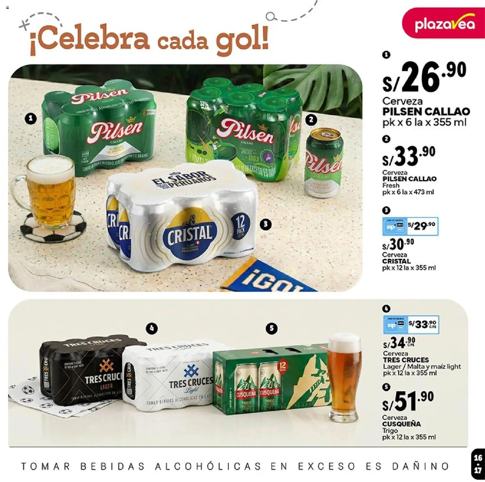 Catálogo Plaza Vea válido desde 12.06.2026 | Página: 17 | Productos: Cerveza
