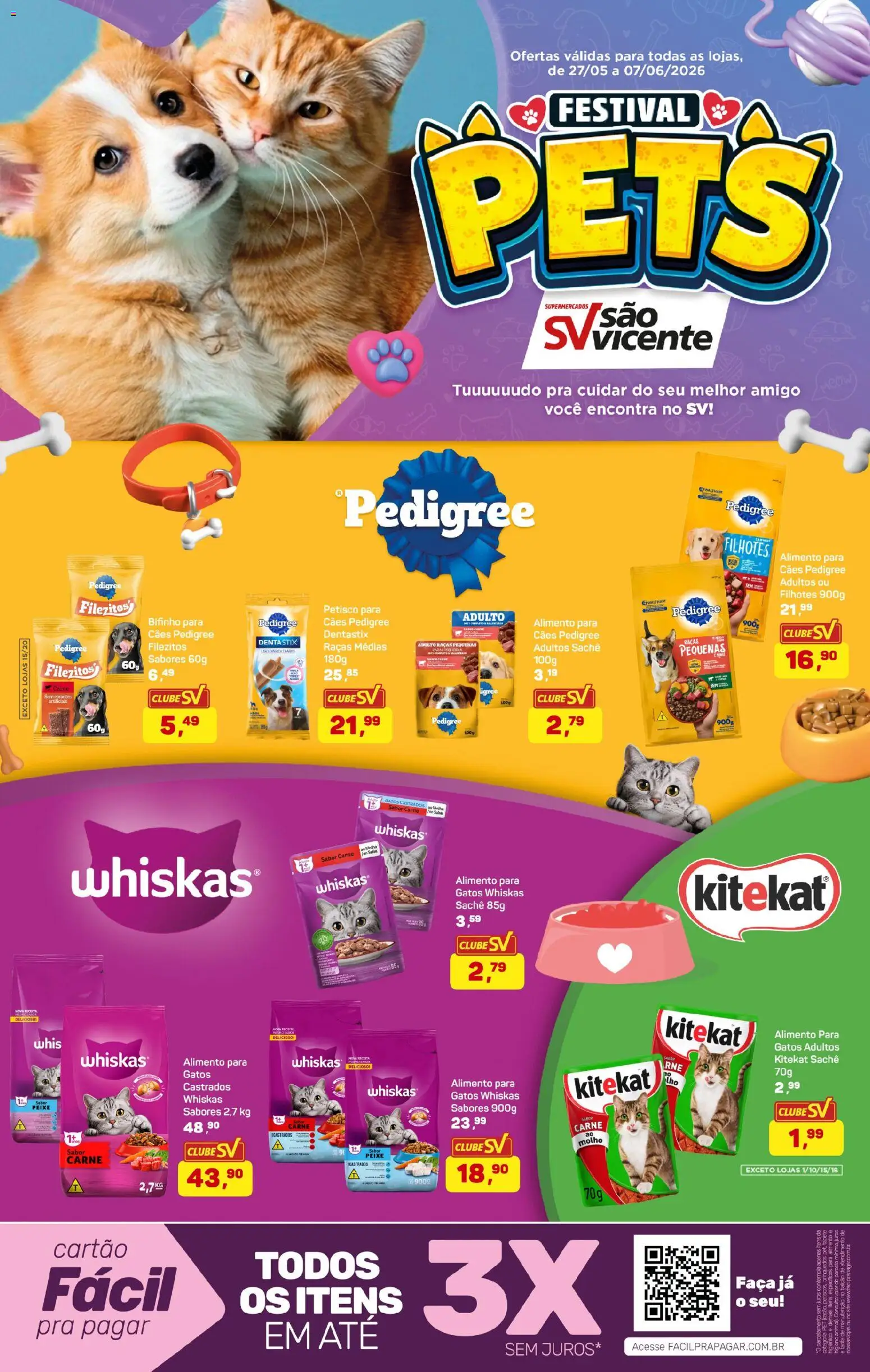 Supermercados São Vicente Folheto - válido de 27.05.2026 | Página: 1 | Produtos: Faca, Peixe, Carne, Creme