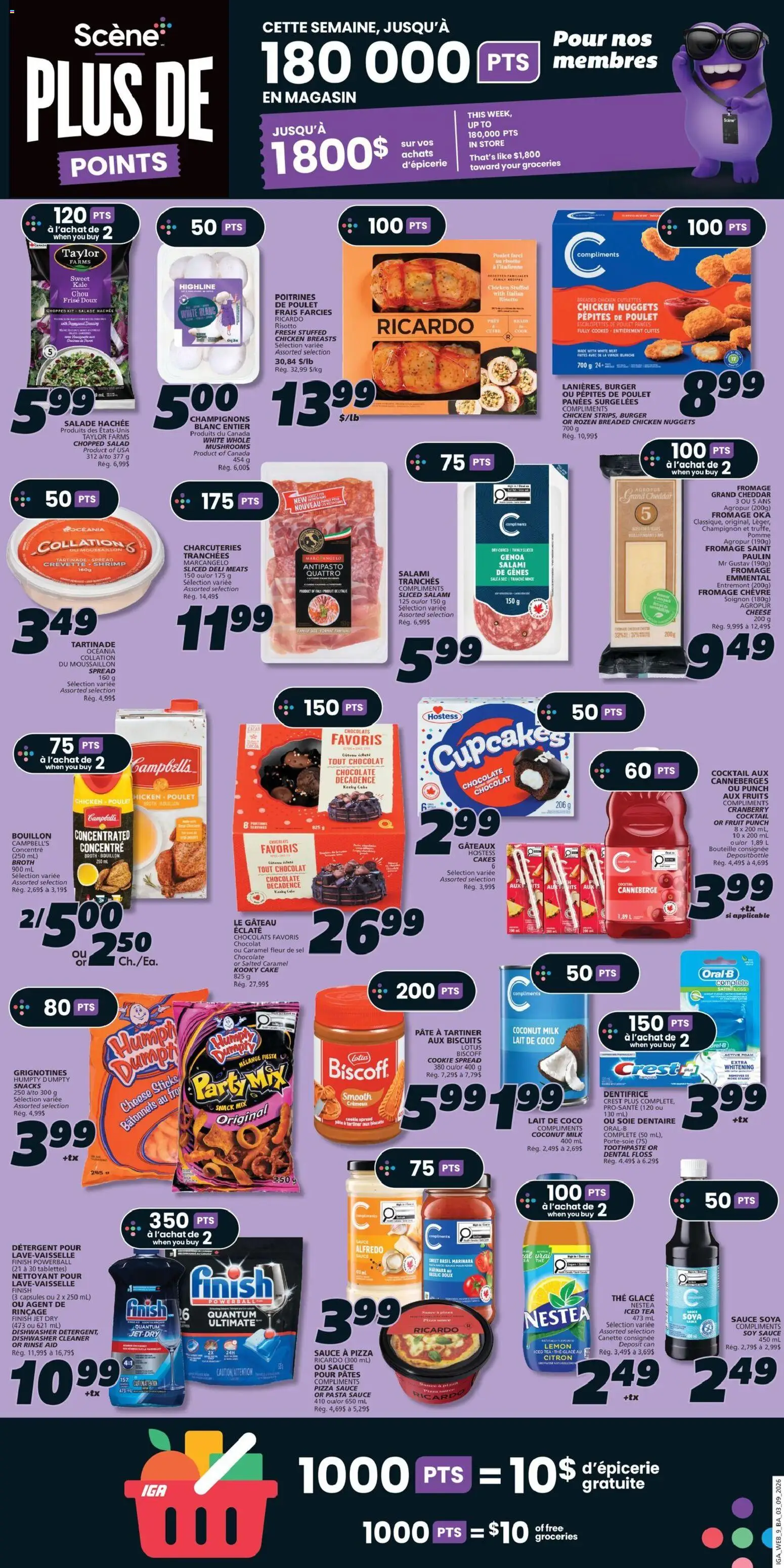 IGA flyer valid from Sep 3, 2026 | Page: 17 | Products: Cocoa, Toothpaste, Snacks, Pizza