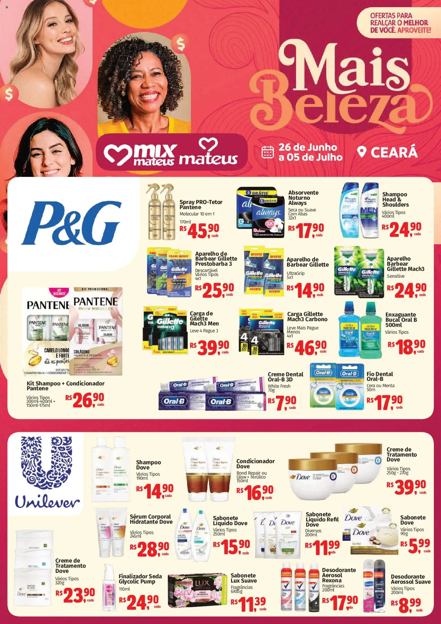 Mateus Folheto - válido de 26/06/2026 | Página: 1 | Produtos: Sérum, Creme, Dove, Creme dental