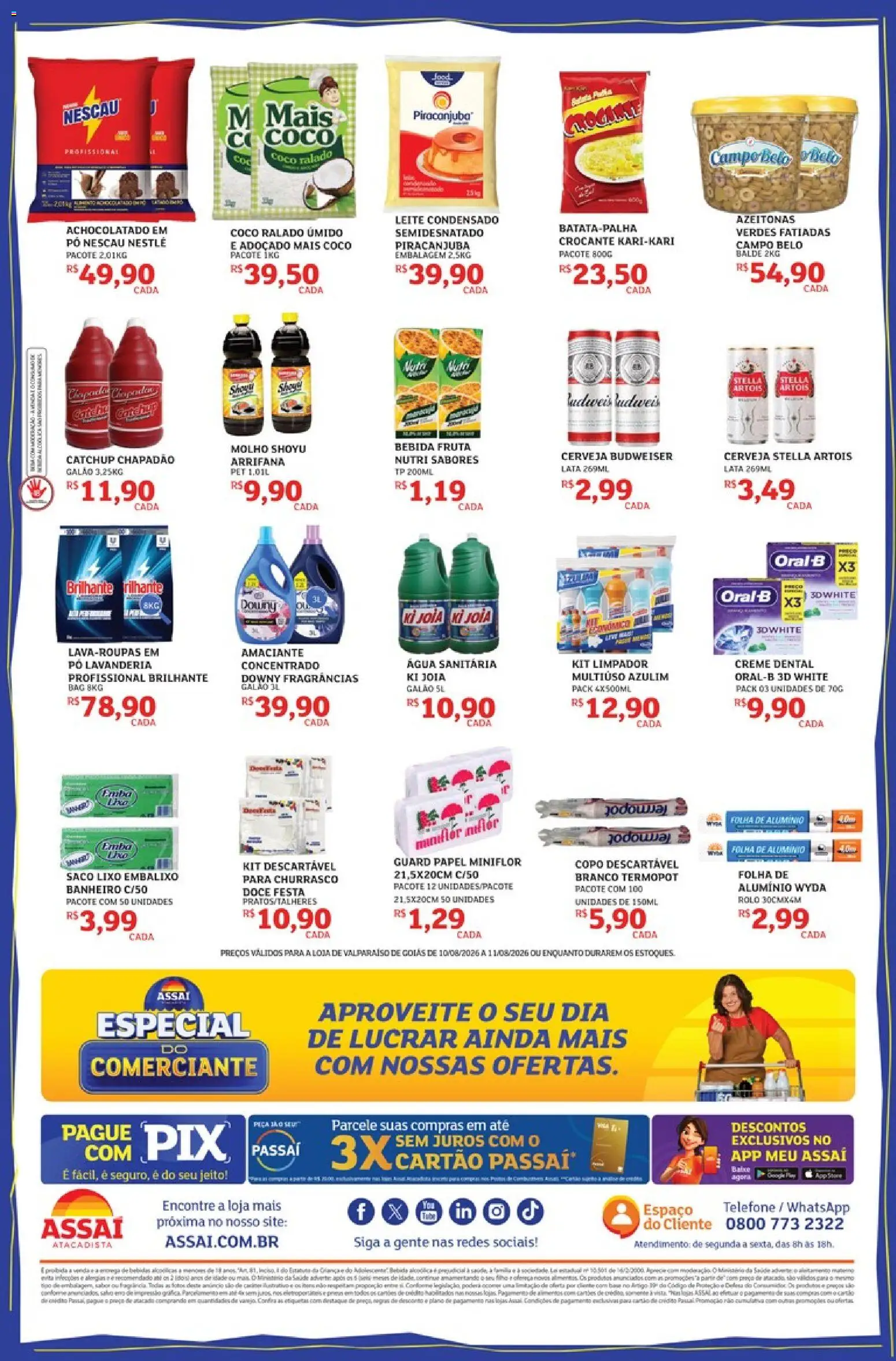 Assaí Atacadista Folheto - válido de 10/08/2026 | Página: 2 | Produtos: Coco, Azulim, Creme, Leite condensado