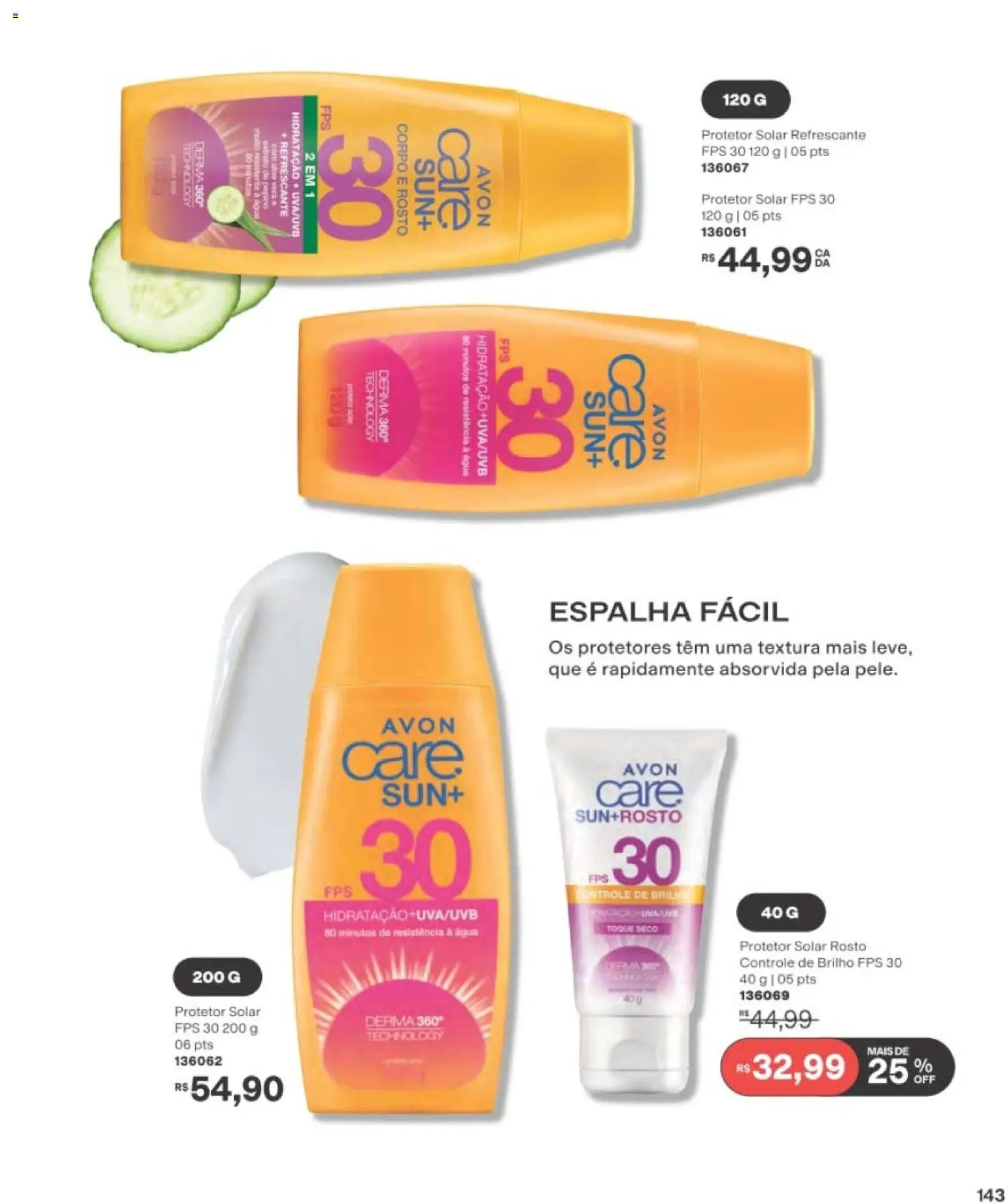 Avon Folheto - válido de 29/06/2026 | Página: 143 | Produtos: Protetor solar