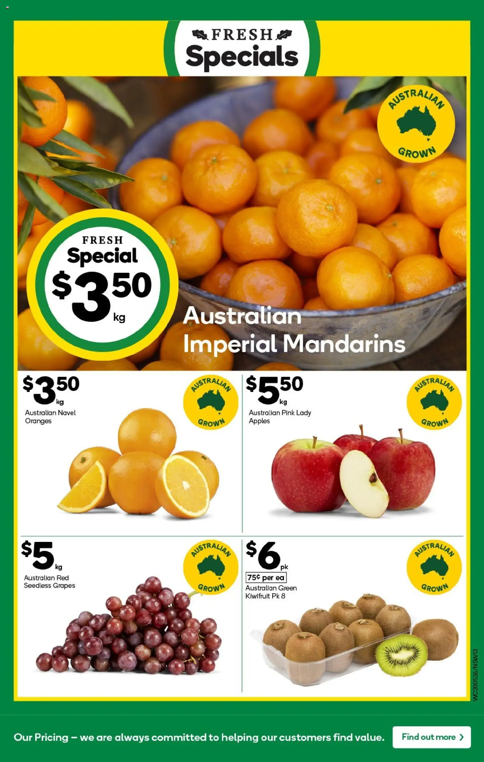 Woolworths catalogue - valid from 20.05.2026 | Page: 13 | Products: Apples, Oranges, Mandarins, Grapes