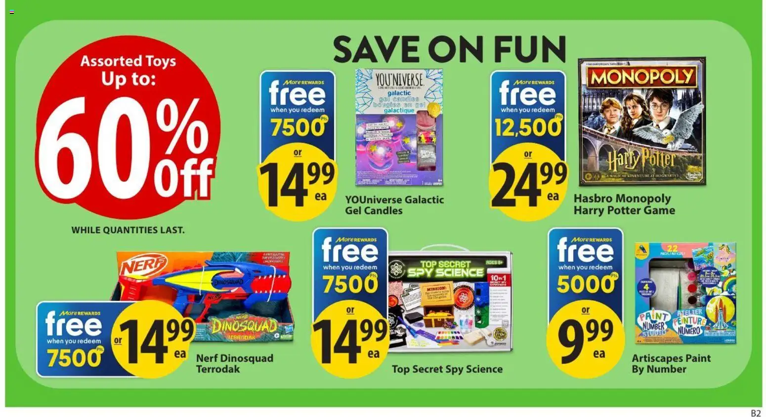 Save on foods flyer valid from Aug 6, 2026 | Page: 29 | Products: Game, Candles, Toys
