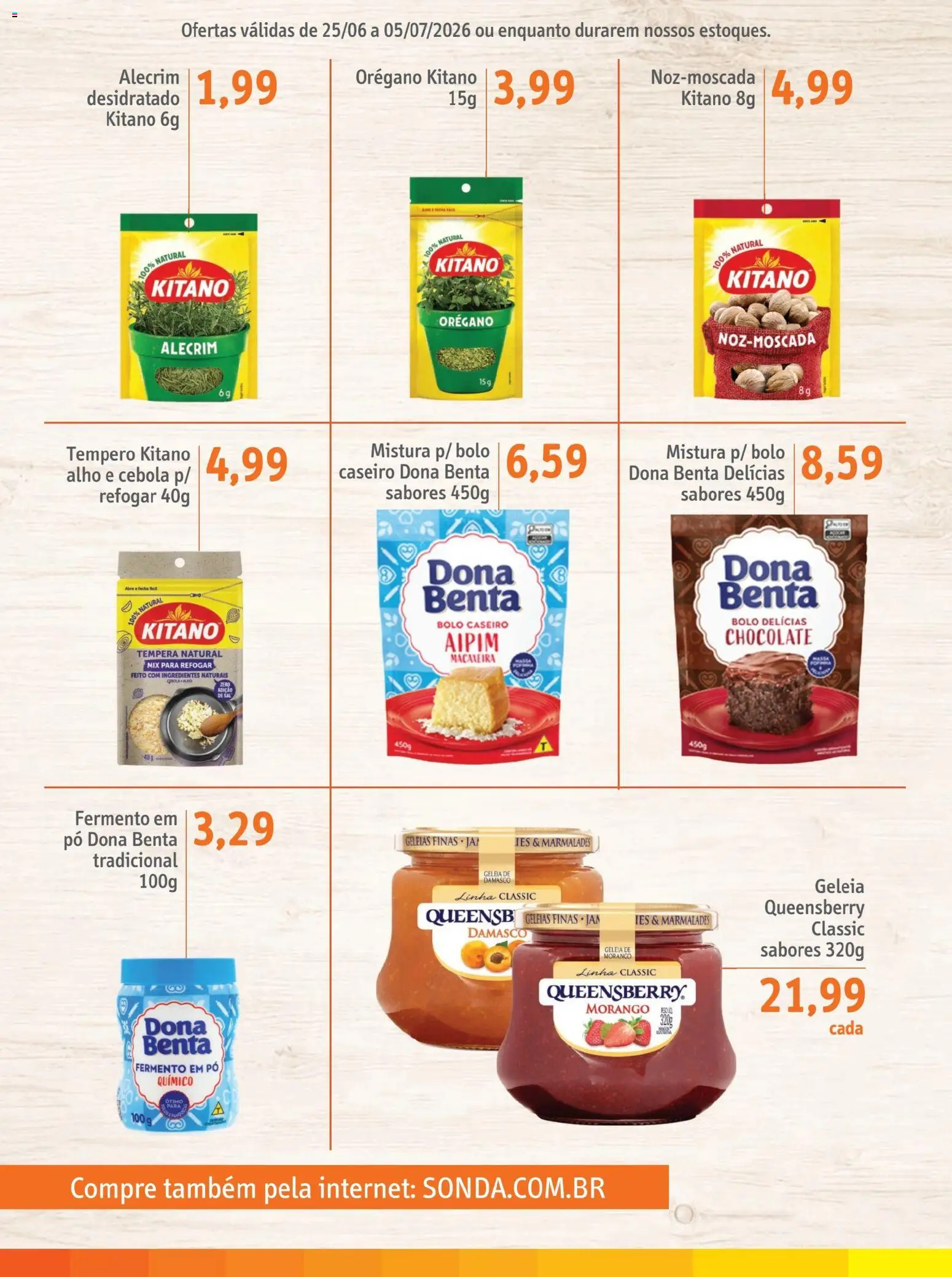 Sonda Folheto - válido de 25/06/2026 | Página: 6 | Produtos: Macaxeira, Pó, Geleia, Orégano