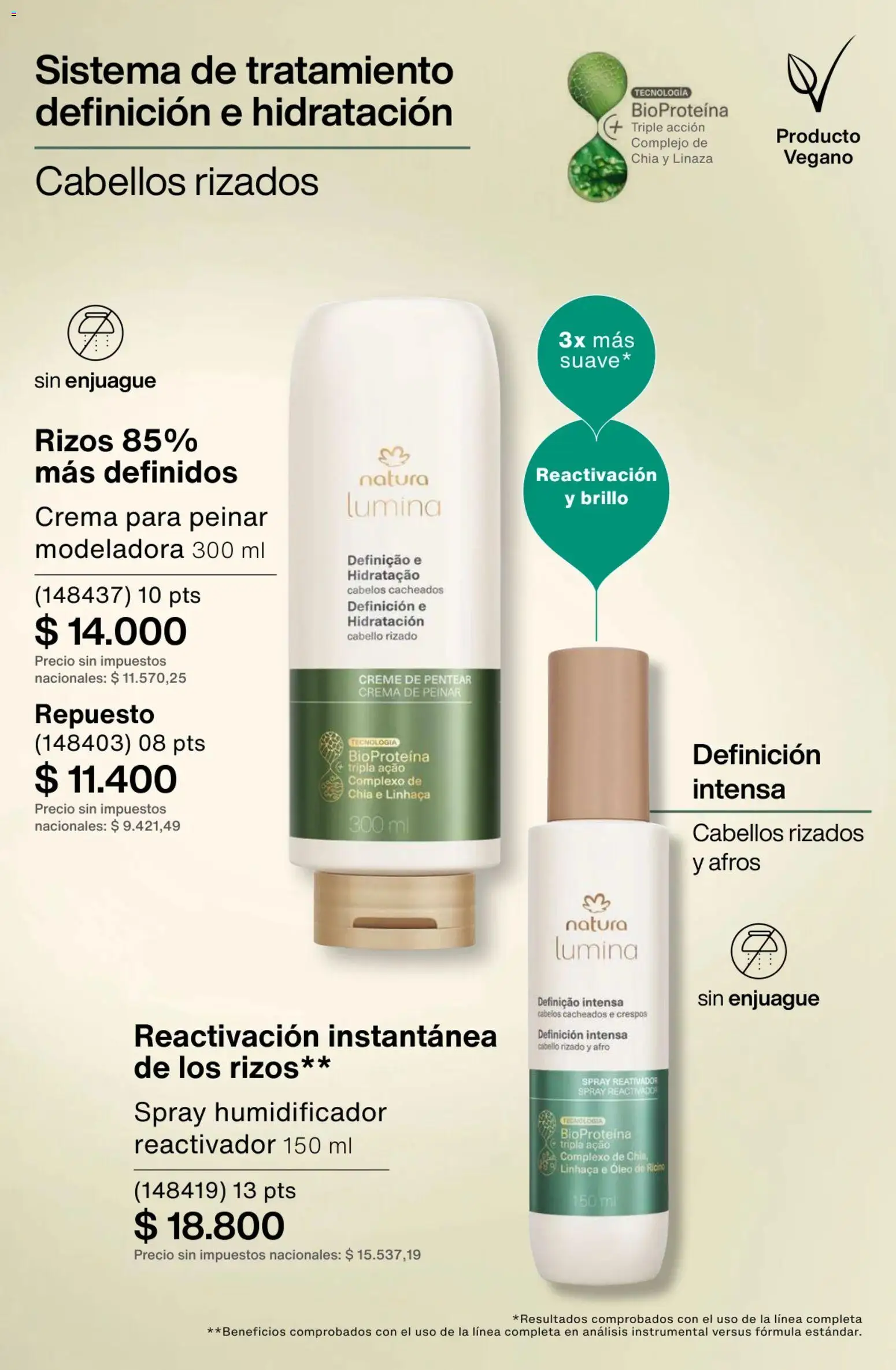 Catálogo Natura Ciclo 3 │ válido desde el 09/02/2026 | Página: 234 | Productos: Humidificador, Crema de peinar, Brillo, Crema