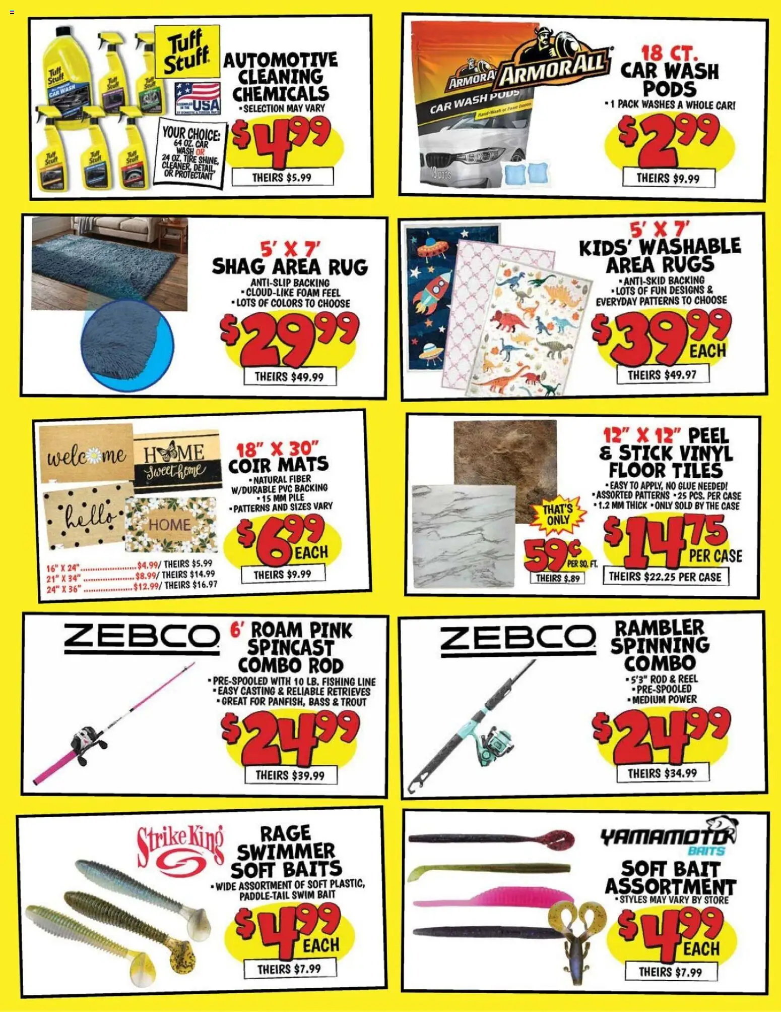Ollie's Weekly Ad - valid from 09/18/2026 | Page: 5 | Products: Tire, Trout, Case, Bait