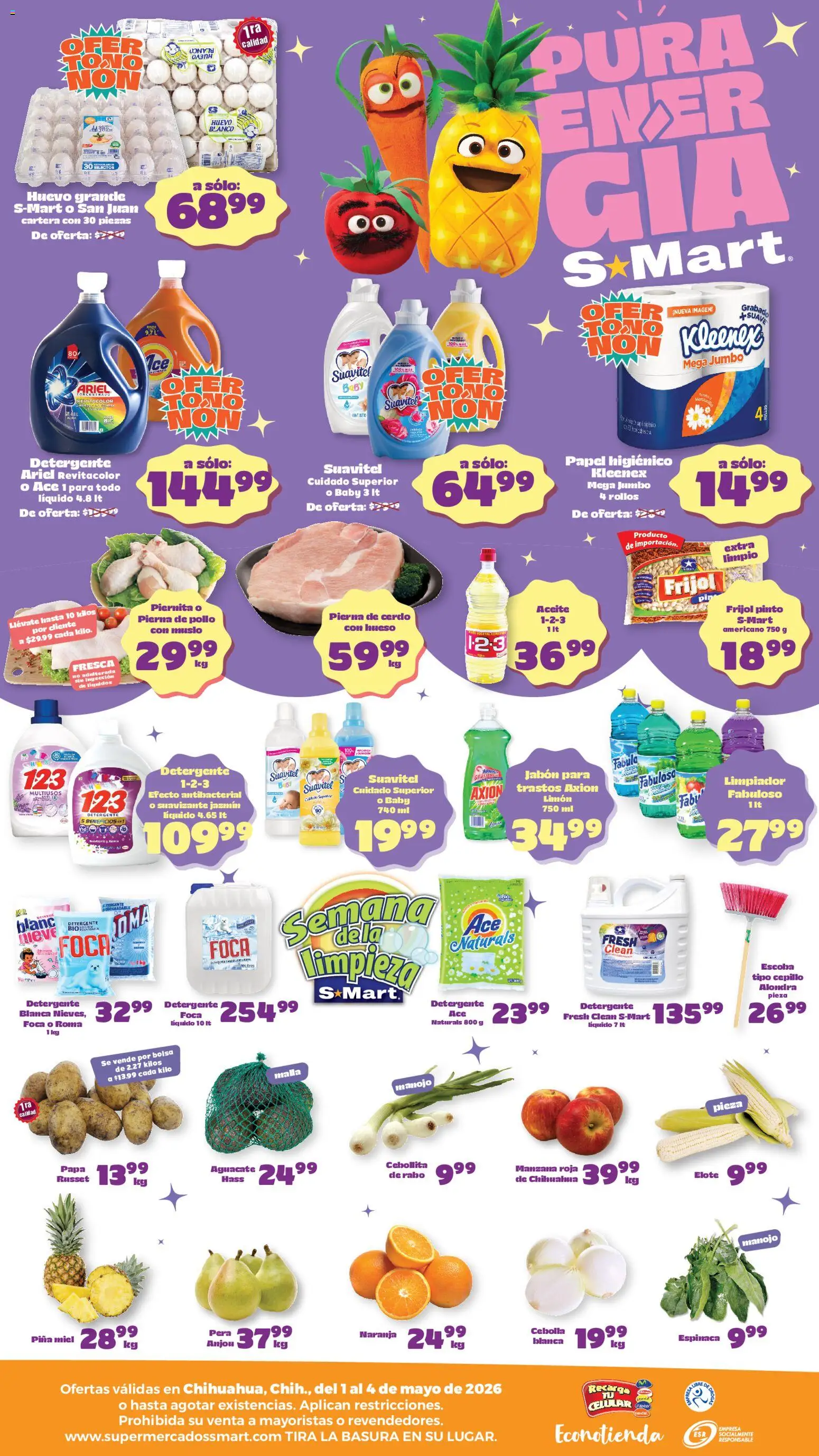 Nuevas ofertas de S-Mart válidas en toda la República Mexicana desde el 01.05.2026. ¡Encuentra las mejores ofertas en S-Mart folleto! | Página: 2 | Productos: Pollo, Bolsa, Huevo, Aguacate