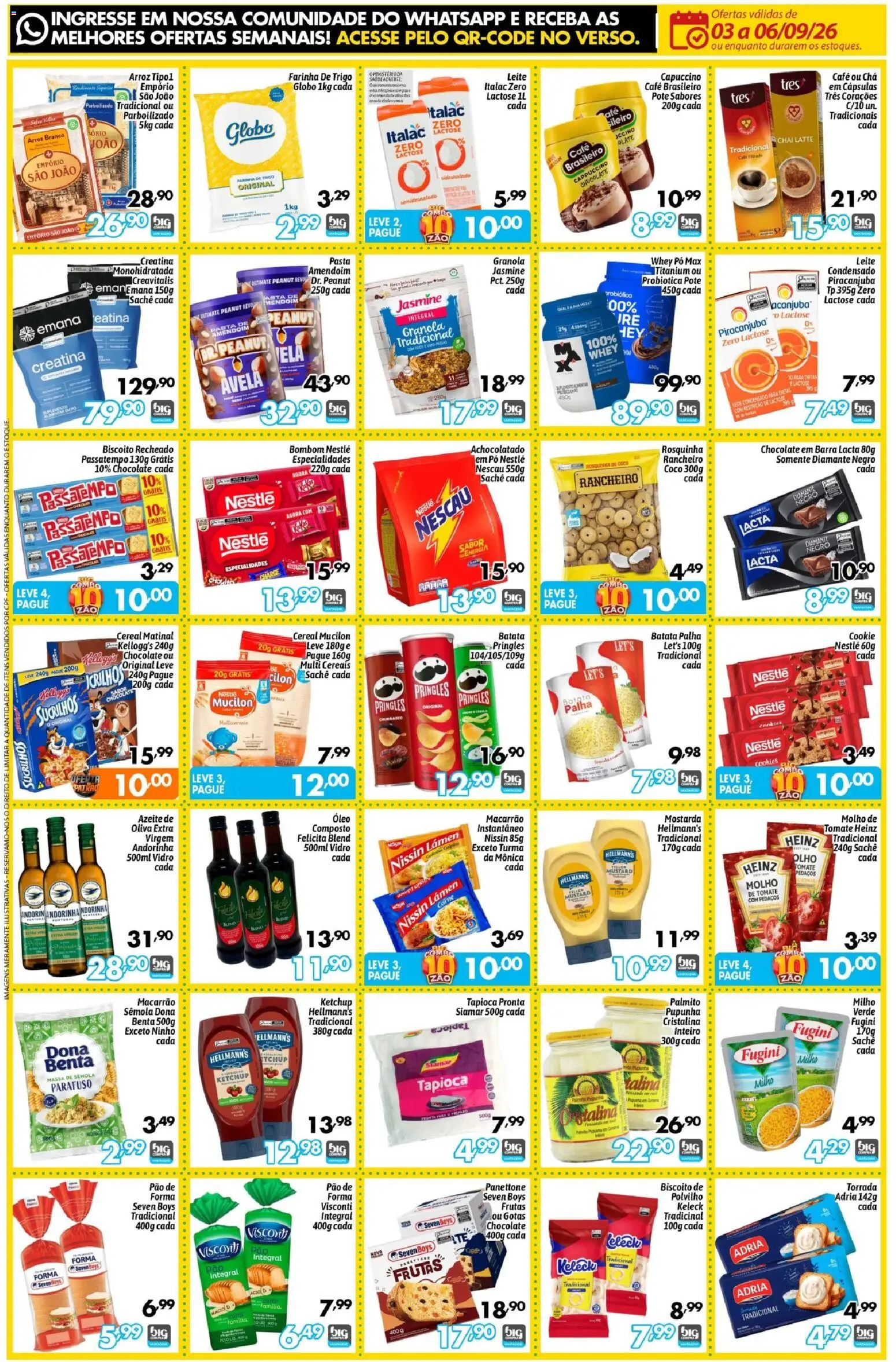 Big Compra Folheto - válido de 03/09/2026 | Página: 2 | Produtos: Pão, Granola, Milho, Leite condensado