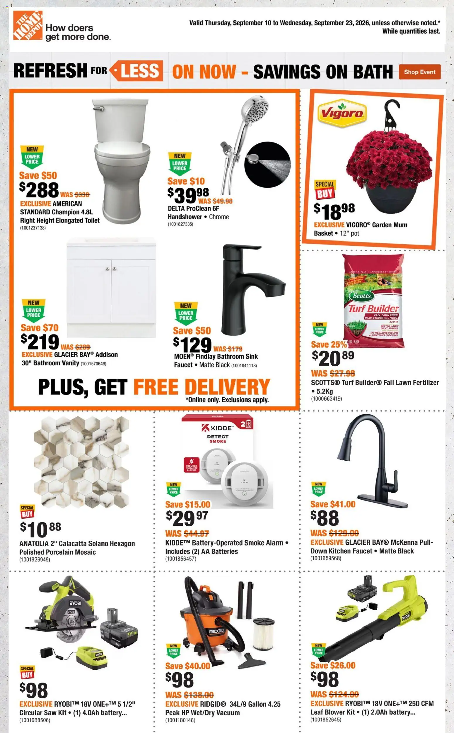 Home Depot flyer valid from Sep 10, 2026 | Page: 1
