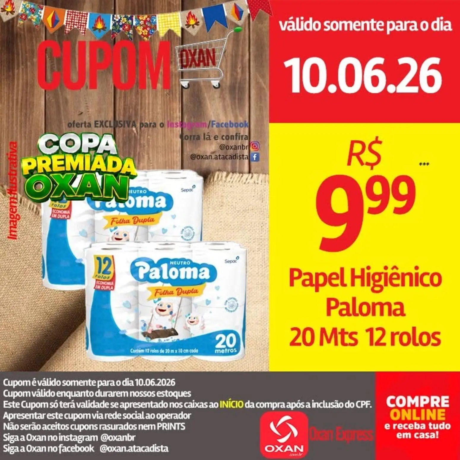 Oxan Atacadista Folheto - válido de 10.06.2026 | Página: 10 | Produtos: Copa, Papel higiênico
