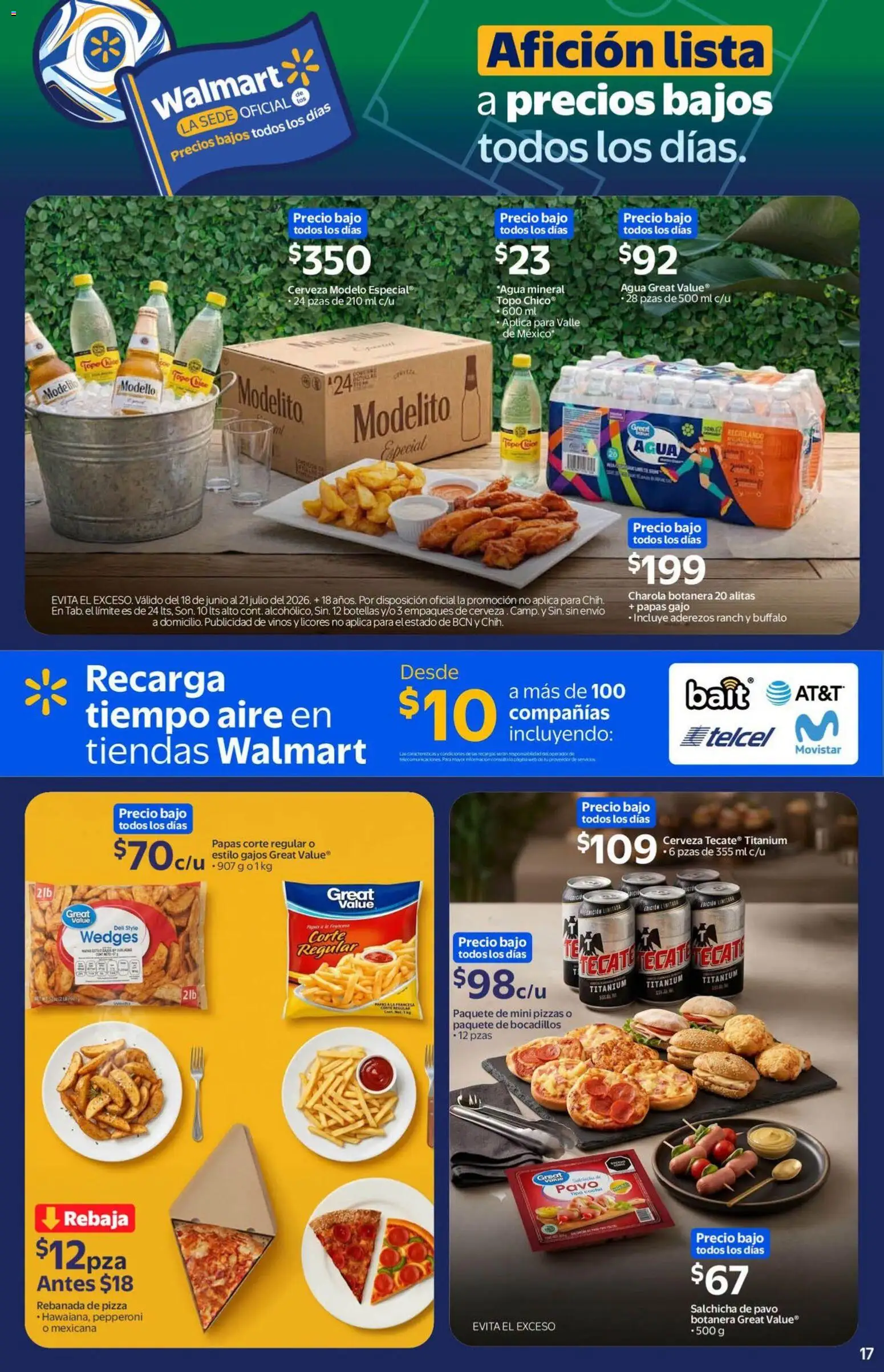 Nuevas ofertas de Walmart válidas en toda la República Mexicana desde el 18.06.2026. ¡Encuentra las mejores ofertas en Walmart folleto Ofertas! | Página: 16