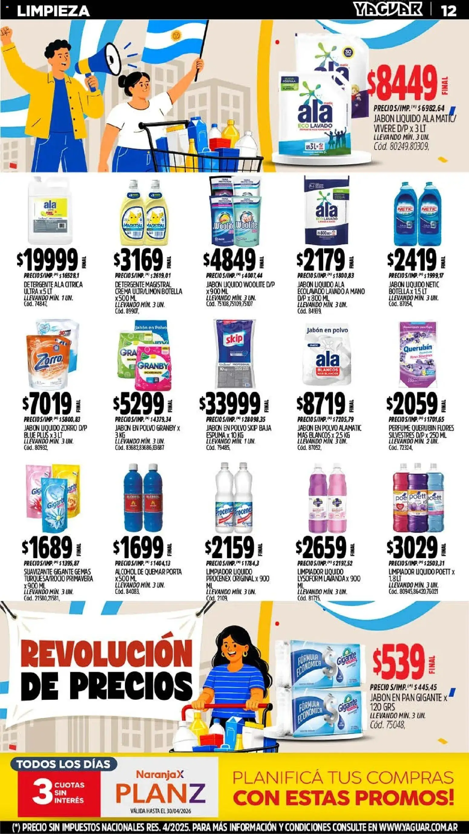 Yaguar - Oferta Semanal Córdoba │ válido desde el 25.05.2026 | Página: 12 | Productos: Botella, Perfume, Suavizante, Crema