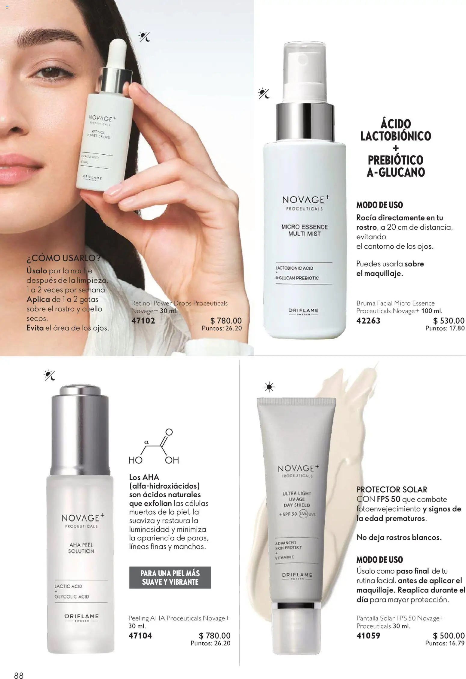 Nuevas ofertas de Oriflame válidas en toda la República Mexicana desde el 22/08/2026. ¡Encuentra las mejores ofertas en Oriflame campaña 12 2026! | Página: 88 | Productos: Serum, Crema