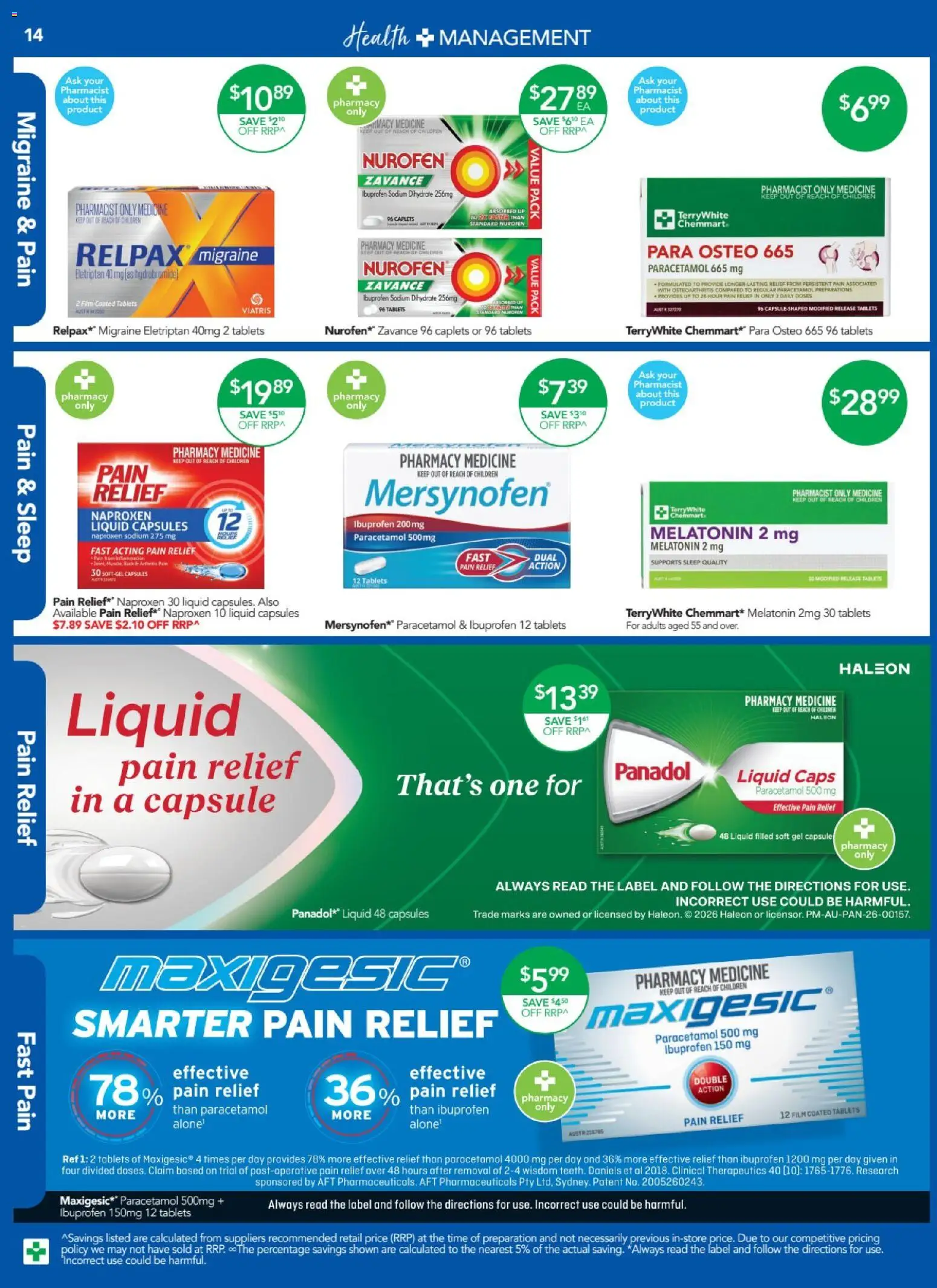 Terry White catalogue - valid from 10/09/2026 | Page: 14 | Products: Capsules, Tablets, Pain relief