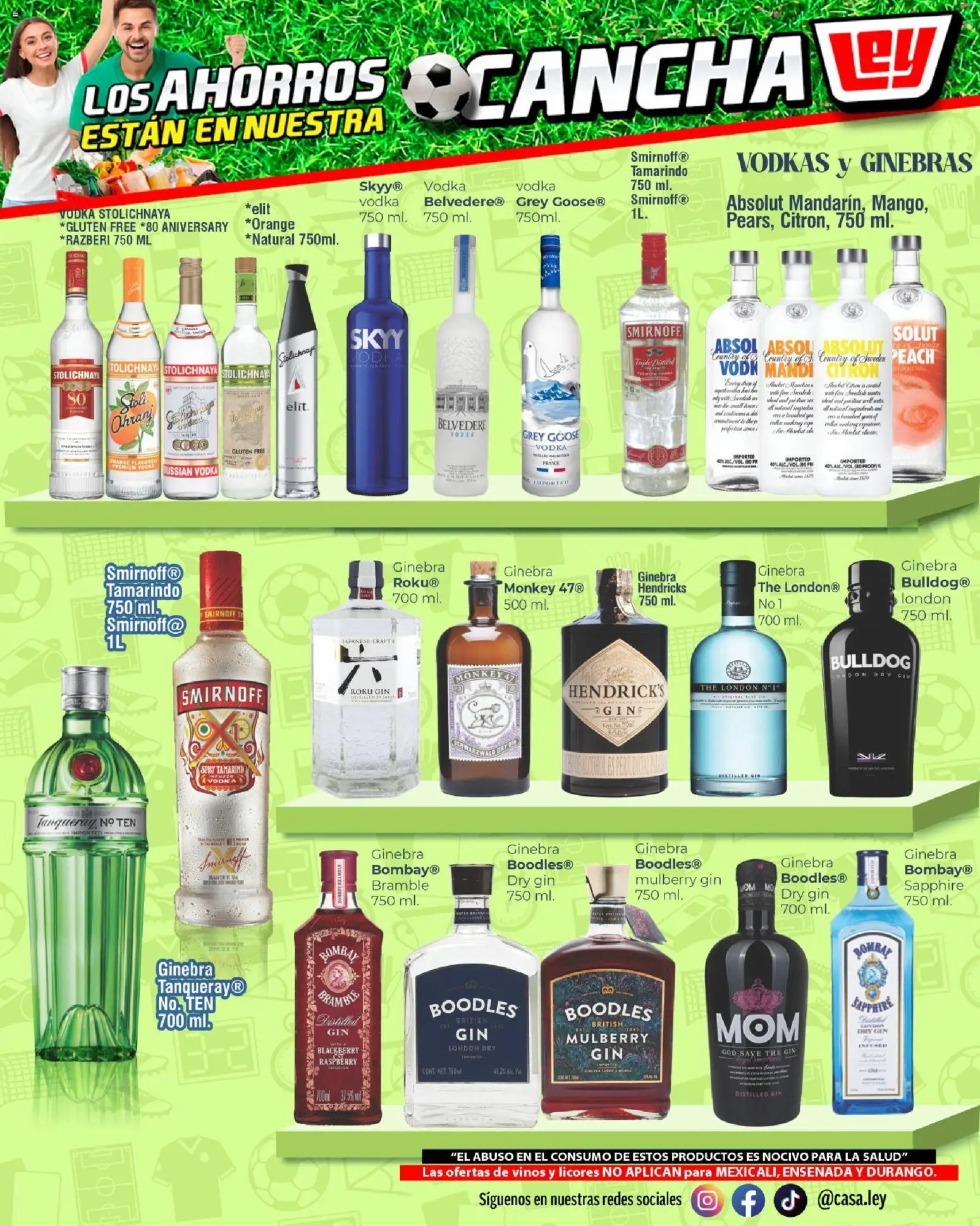 Nuevas ofertas de Casa Ley válidas en toda la República Mexicana desde el 11.06.2026. ¡Encuentra las mejores ofertas en Casa Ley folleto Día del Padre con Con Mundial 2026! | Página: 31 | Productos: Gin, Ginebra, Vodka